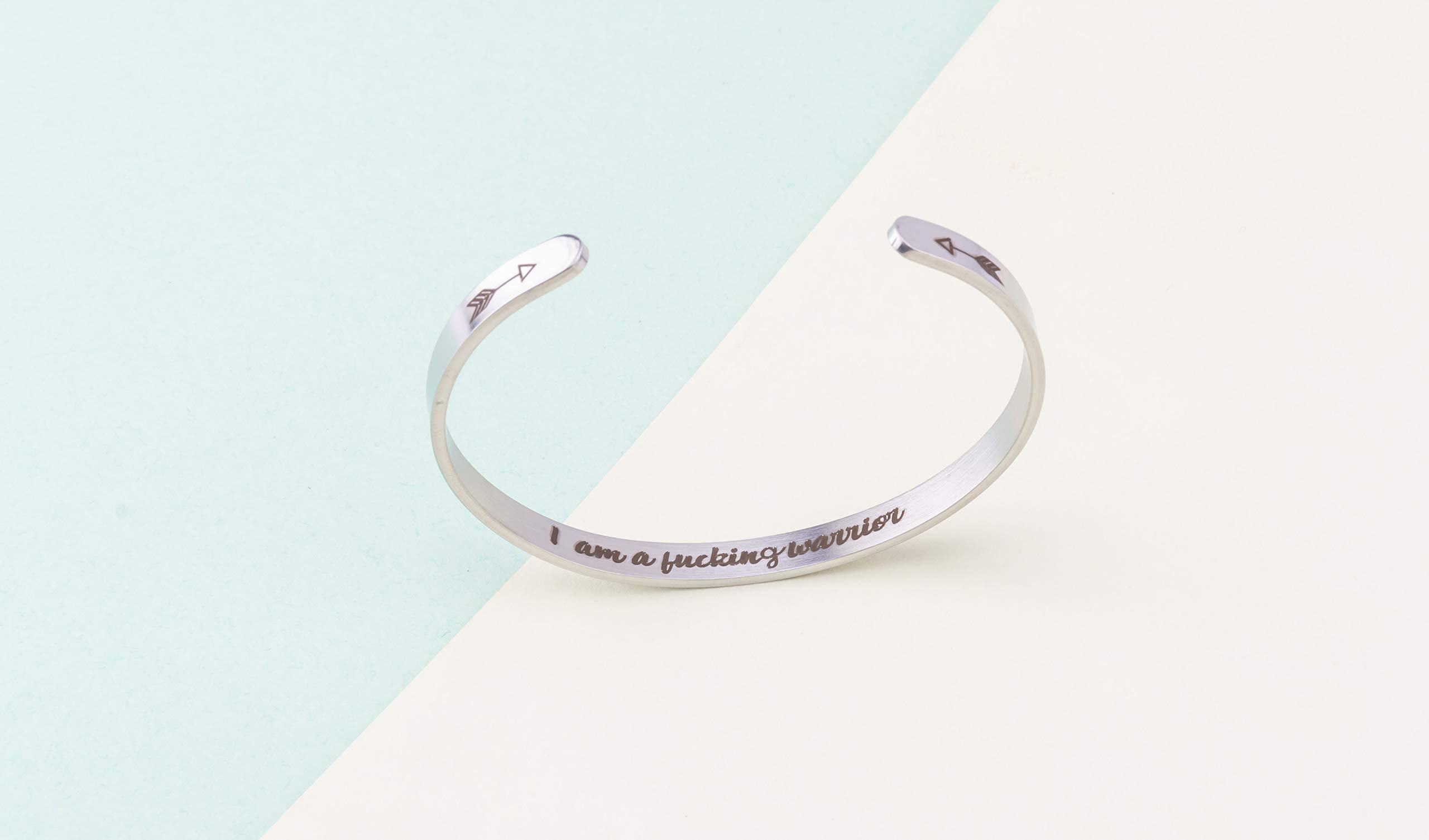 ANKINGPiiN Motivational Bracelets for Women & Men - Inspirational Gift with Personalized Mantra Jewelry, Birthday Cuff Bangle for Friends - Comes in Gift Box (Perfect for Daily Wear, Gifts & Special Occasions)