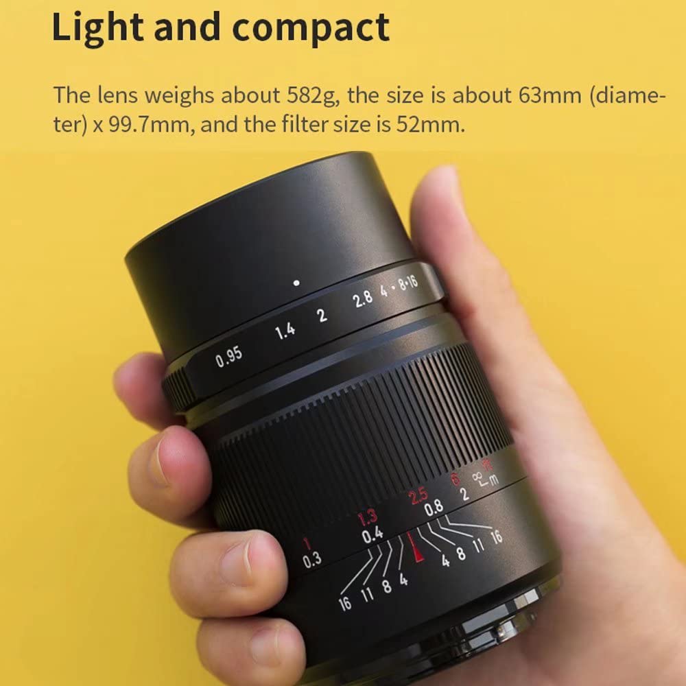 7artisans 25mm F0.95 APS-C Manual Focus Prime Lens for Canon RF Mount (R/RP/R5/R6) - Large Aperture for Low Light & Documentary Photography - Perfect for Portraits, Street and Night Scenes