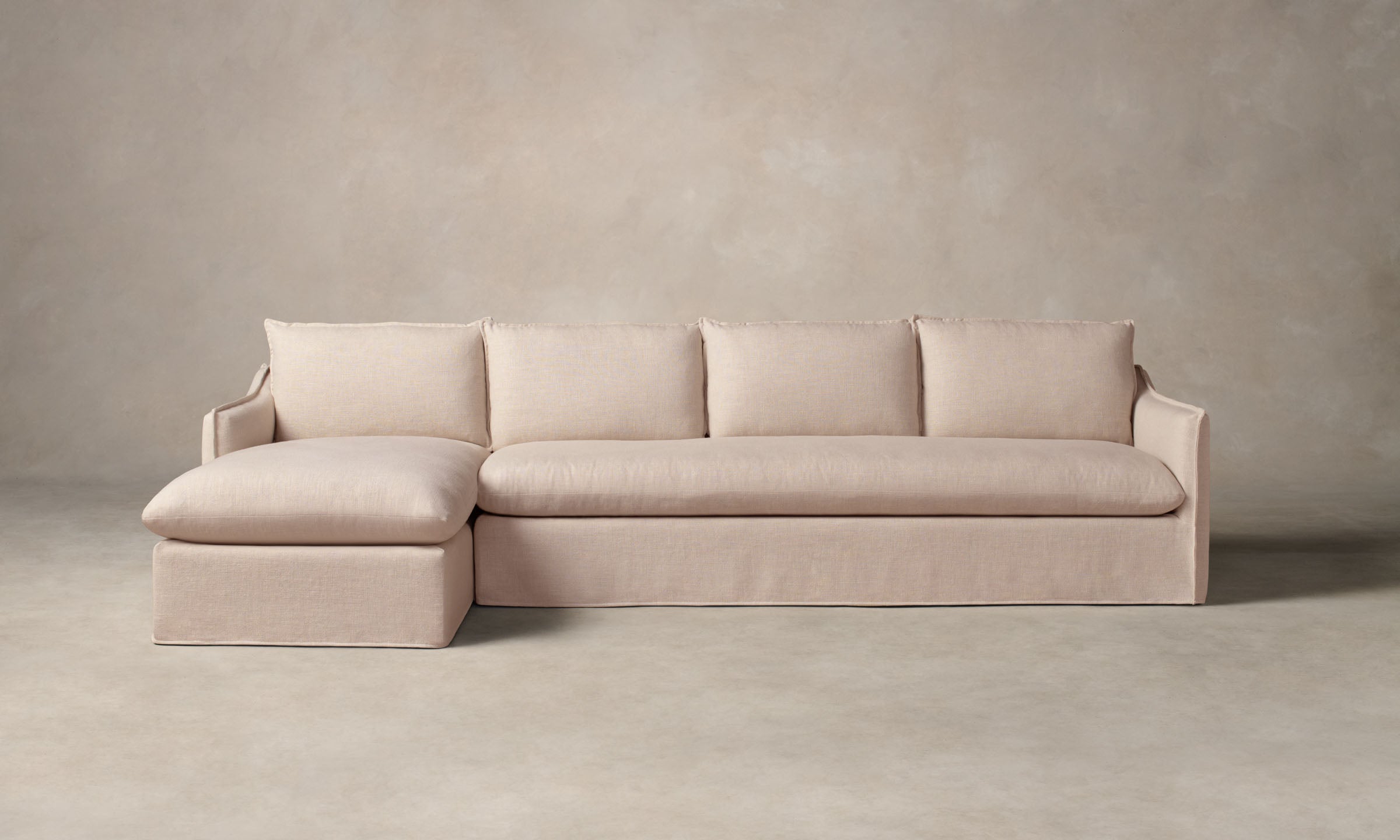 Premium Dune Sectional Sofa with Heritage Belgian Linen Fabric - Comfortable Modern Living Room Furniture for Home & Office Decor