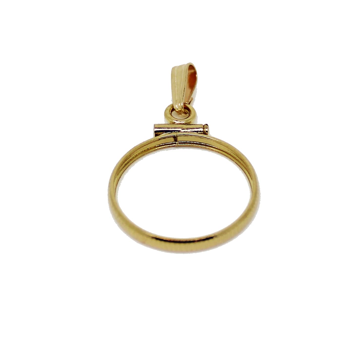 Bedrock Jewelry 14K Gold Filled Coin Holder Bezel Charm Pendant - Perfect for Necklaces, Bracelets & DIY Jewelry Making