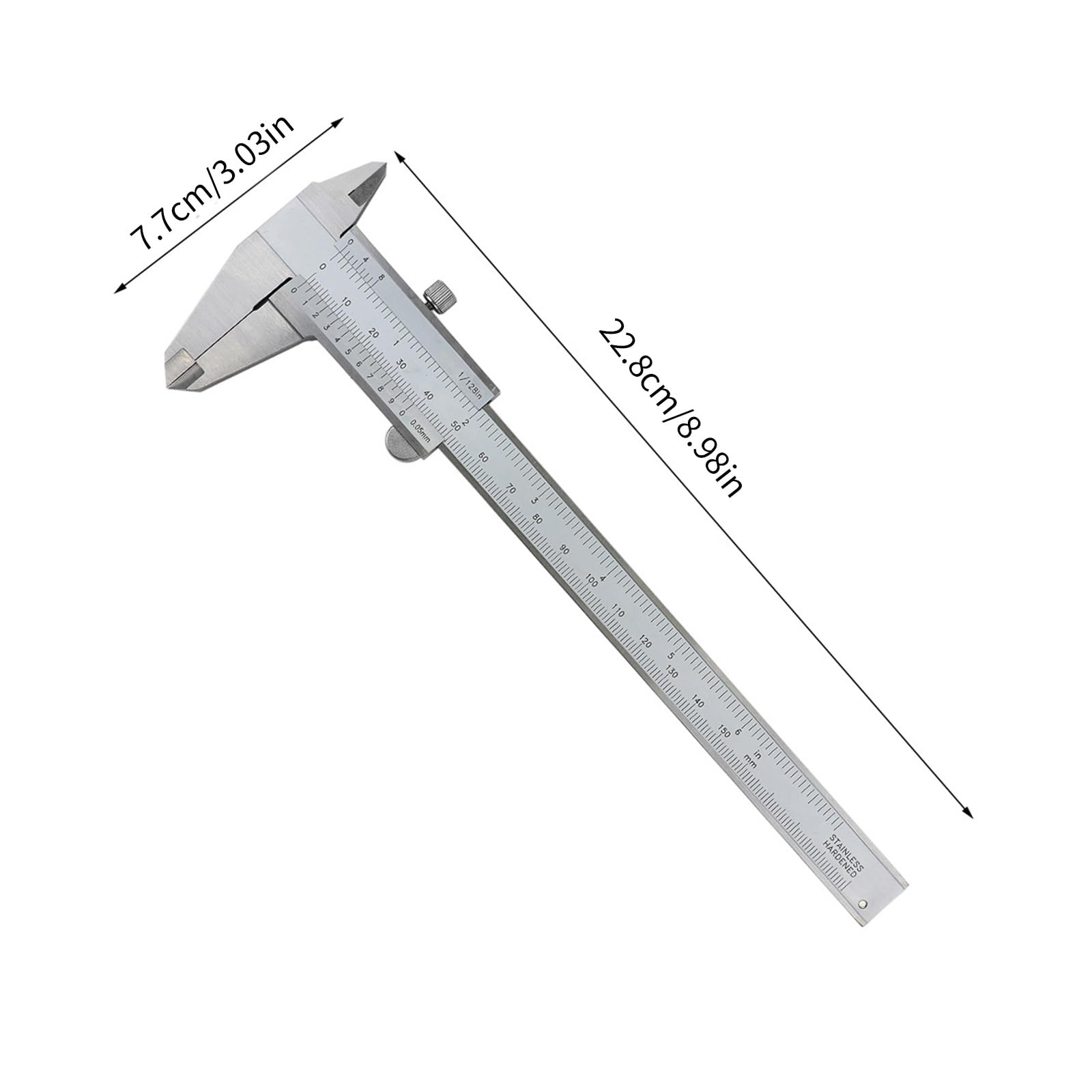 Precision Woodworking Vernier Caliper - 6 Inch Stainless Steel Measuring Tool for Thickness, Depth & Inside/Outside Measurements | Perfect for Carpentry, Metalworking & DIY Projects