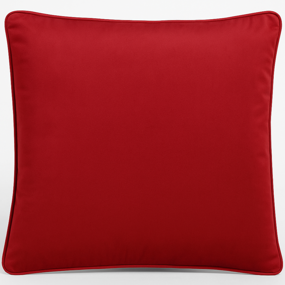 Laurence Llewelyn Bowen Montrose Decorative Throw Pillow Cover - Elegant Claret Red Velvet Cushion for Sofa, Bed & Home Decor