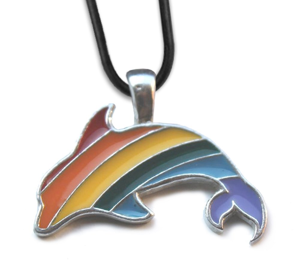Rainbow Dolphin Pendant Necklace - LGBTQ+ Pride Jewelry for Men & Women | Perfect for Pride Parades, Coming Out Celebrations & Everyday Wear