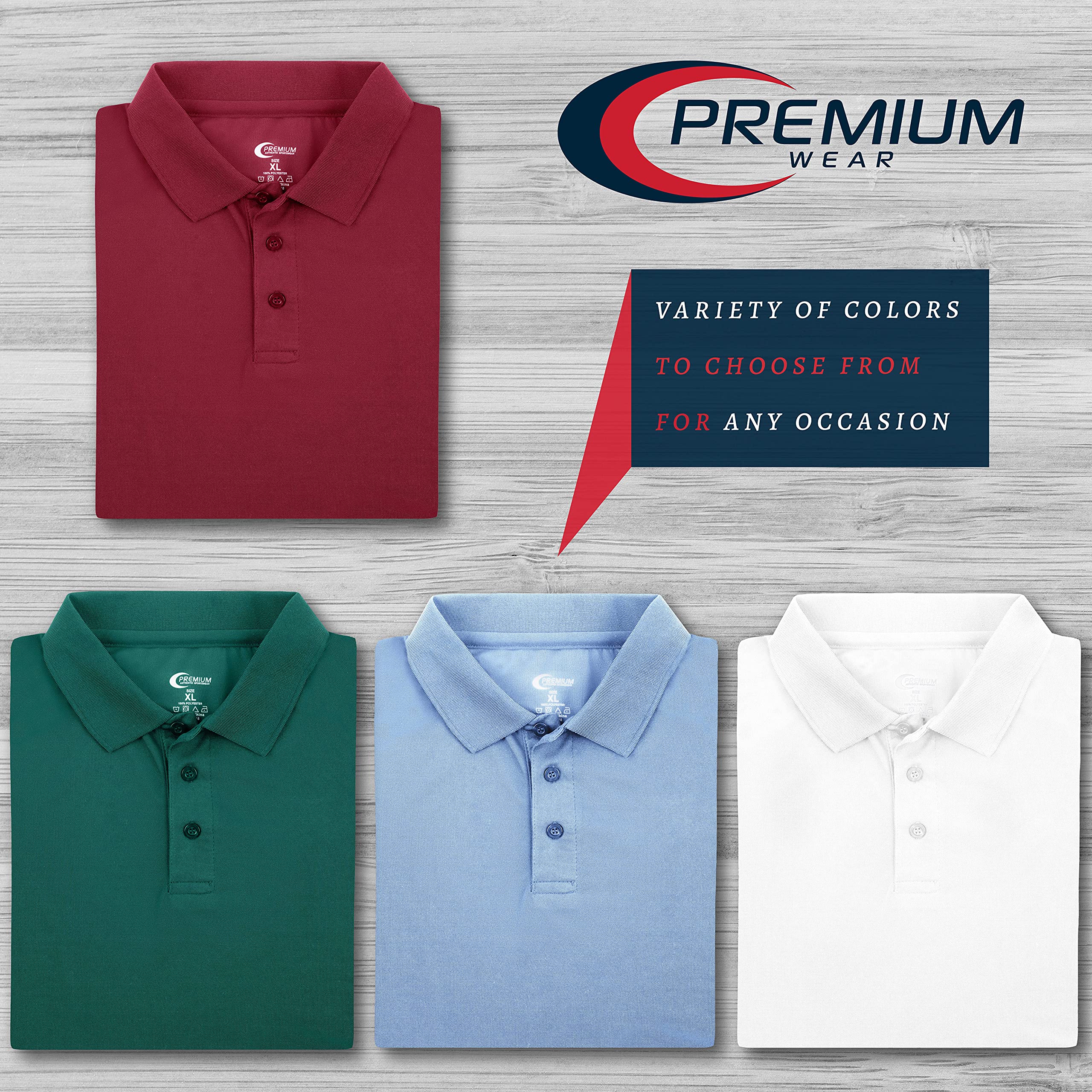 Premium Moisture-Wicking Men's Polo Shirt - Quick-Dry Breathable Golf & Casual Wear for Active Lifestyles