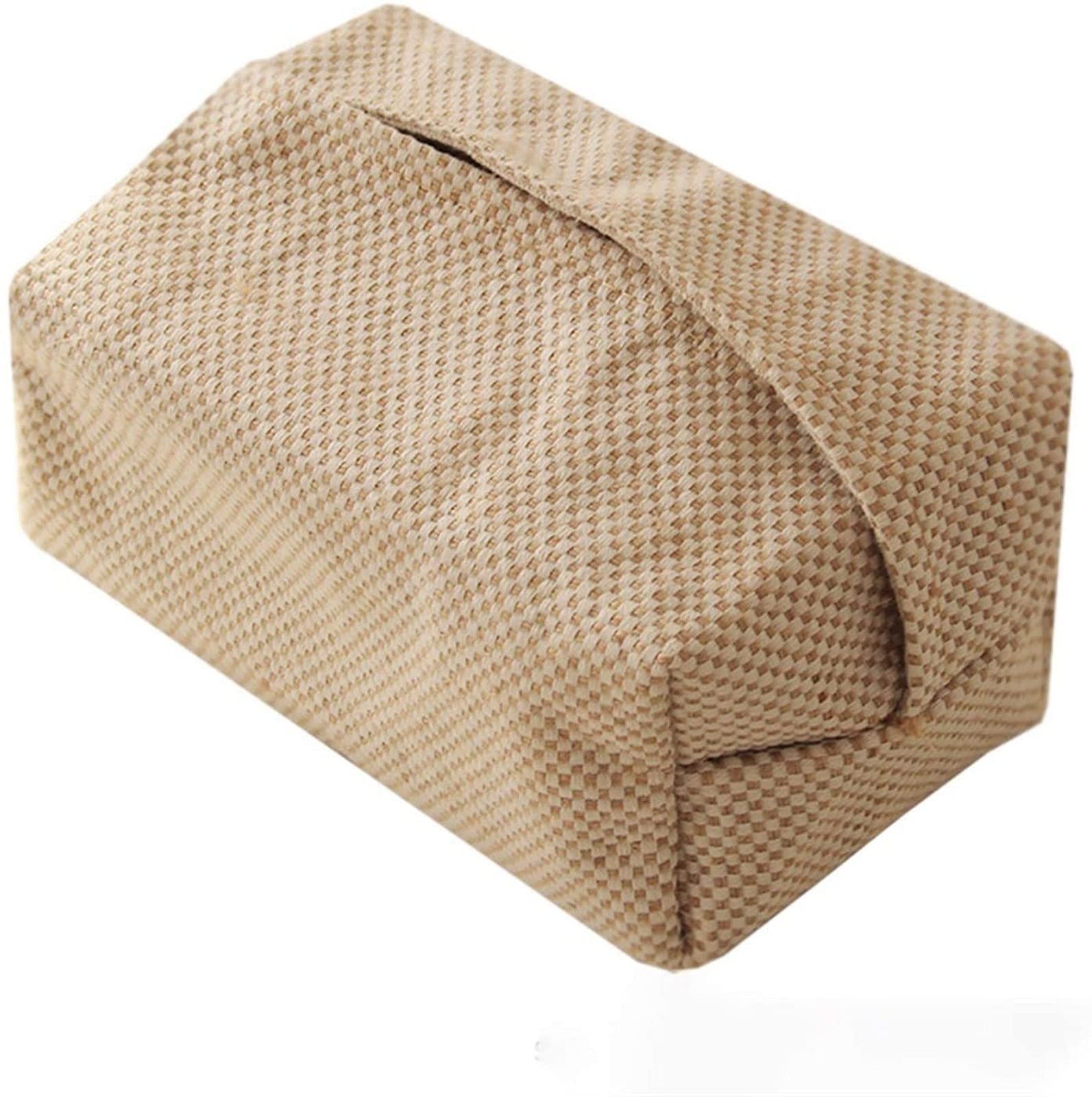 Eco-Friendly Jute Tissue Box Holder for Living Room & Car - Practical Napkin Dispenser for Home & Travel (Color: Type E) | Perfect for Dining Tables, Coffee Tables, and Vehicle Use