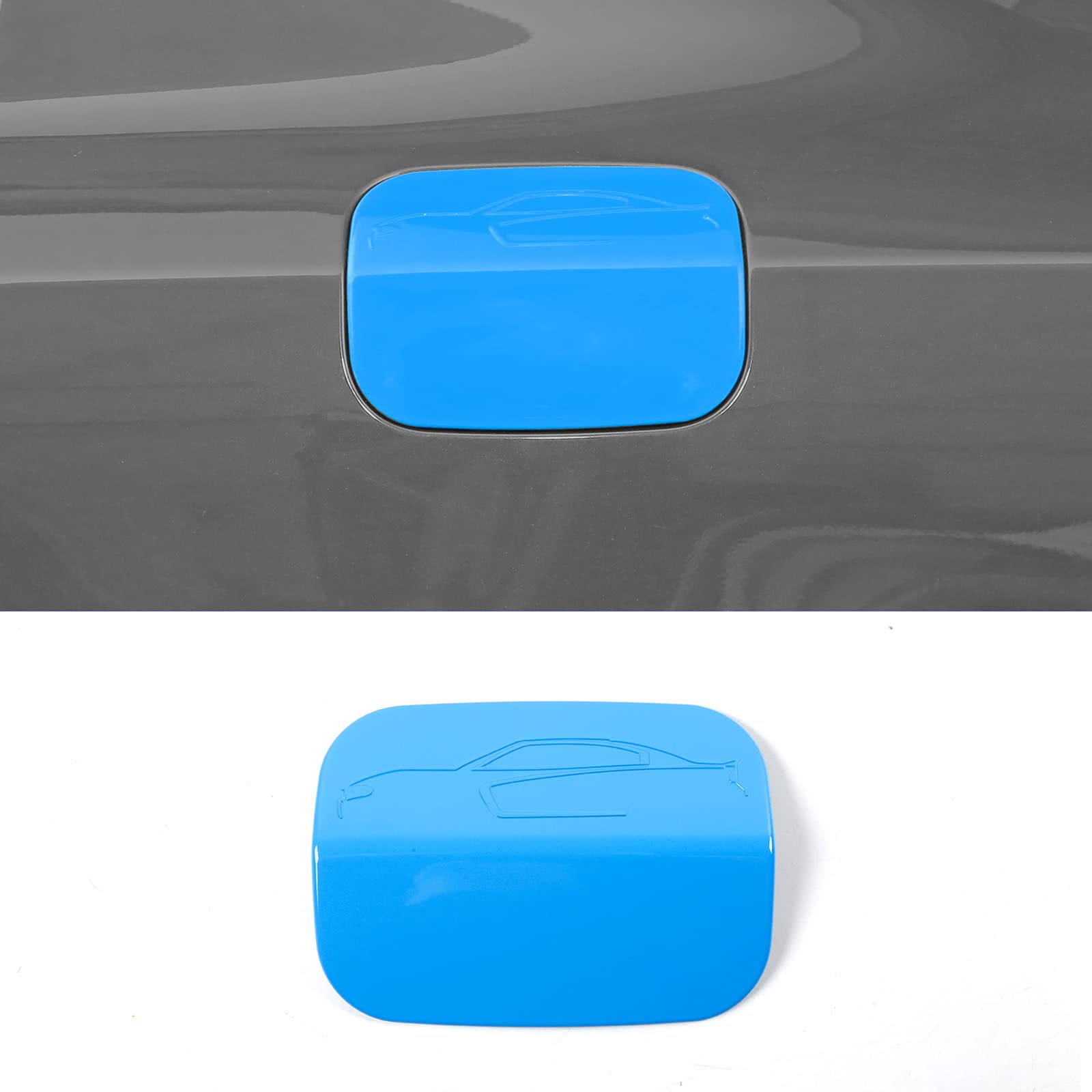 JWWY Plastic Windshield Washer Tank & Engine Bay Side Panel Covers for 2015-2021 Dodge Charger - Light Blue Accessories (1pc) | Perfect for Car Maintenance & Custom Upgrades