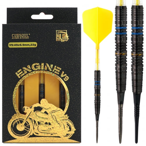 Premium V9 Steel & Soft Tip Darts - 90% Tungsten Professional Darts Set for Bars, Home Game Rooms & Competitive Play