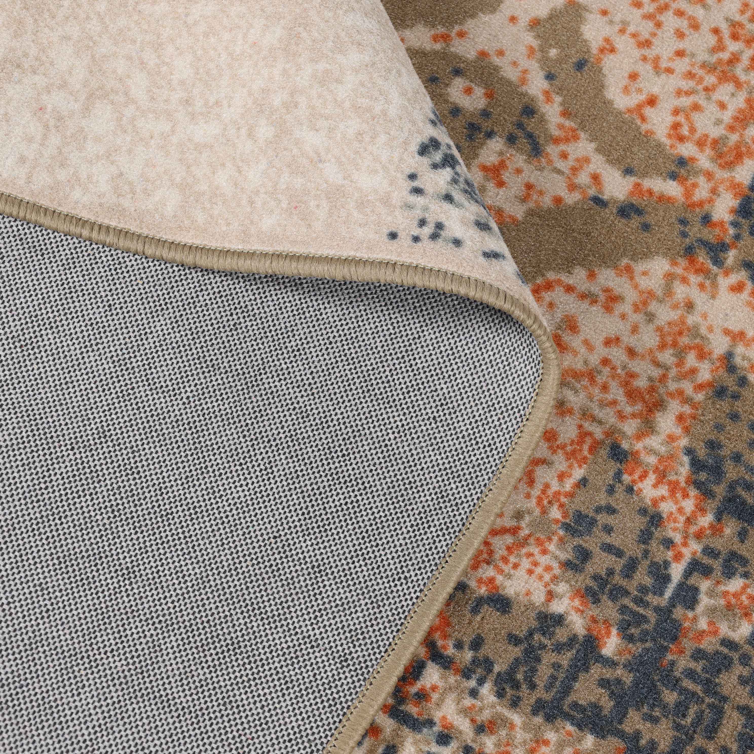 Bristol Distressed Abstract Damask Indoor Area Rug - Non-Slip Living Room Carpet Runner for Bedroom, Hallway & Entryway Decor