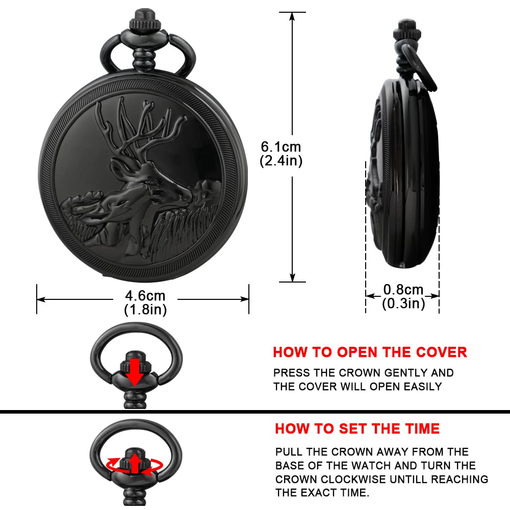 Vintage Steampunk Mechanical Hand-Wind Pocket Watch with Roman Numerals & Chain - Perfect for Collectors, Cosplay, and Gift Giving