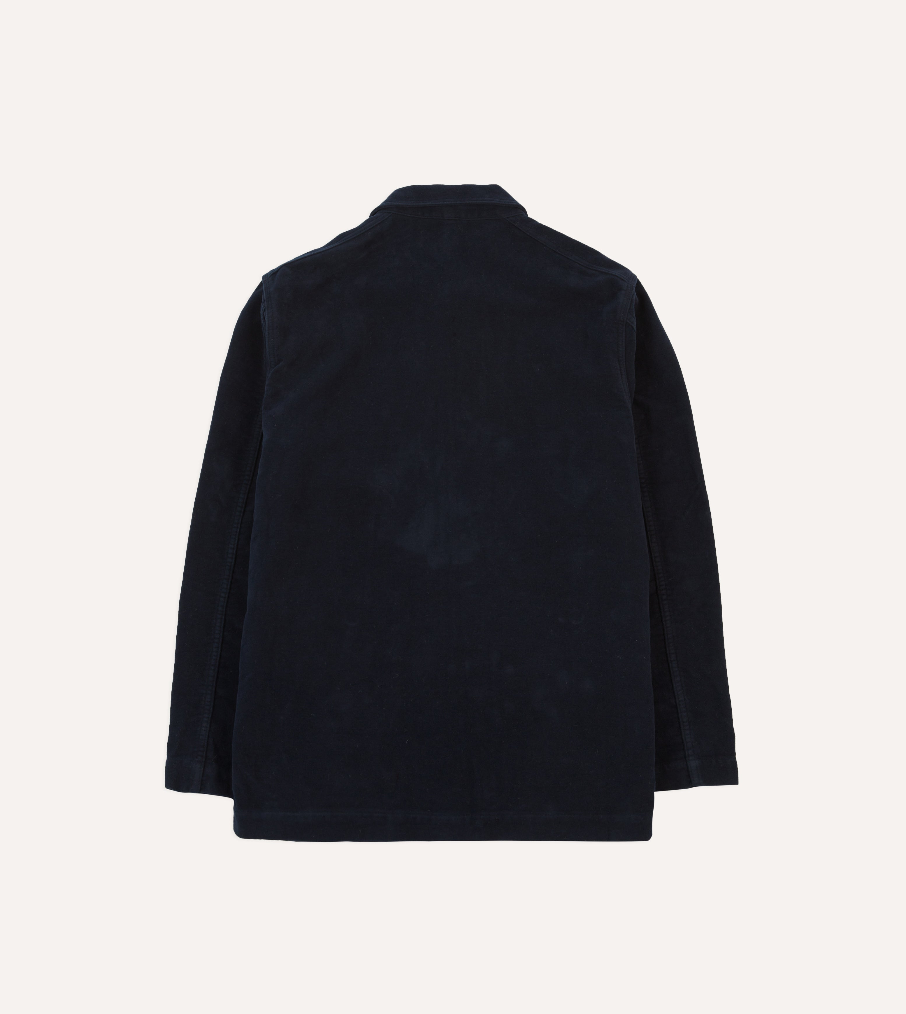 Drake's Navy Moleskin Five Pocket Chore Jacket by St. JOHN | Men's Workwear & Casual Outerwear | Perfect for Outdoor Activities, Work & Everyday Wear
