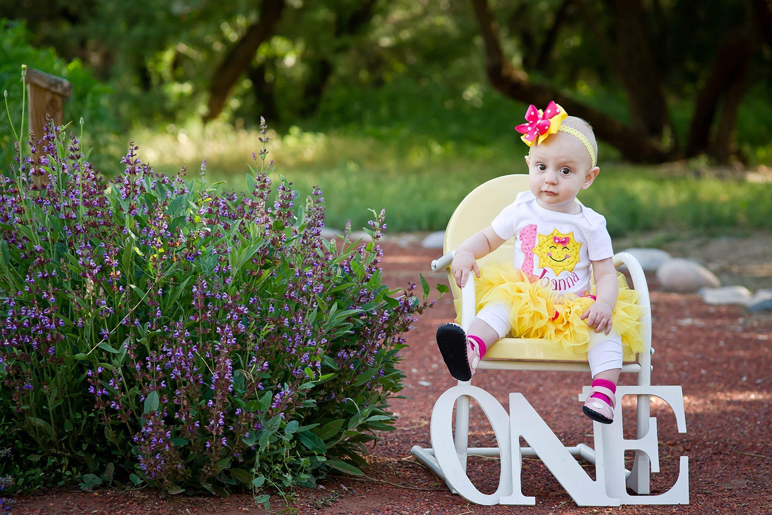 You Are My Sunshine First Birthday Outfit for Baby Girl - Yellow Tutu Dress & Cake Smash Bodysuit | Perfect 1st Birthday Gift & Photo Shoot Outfit