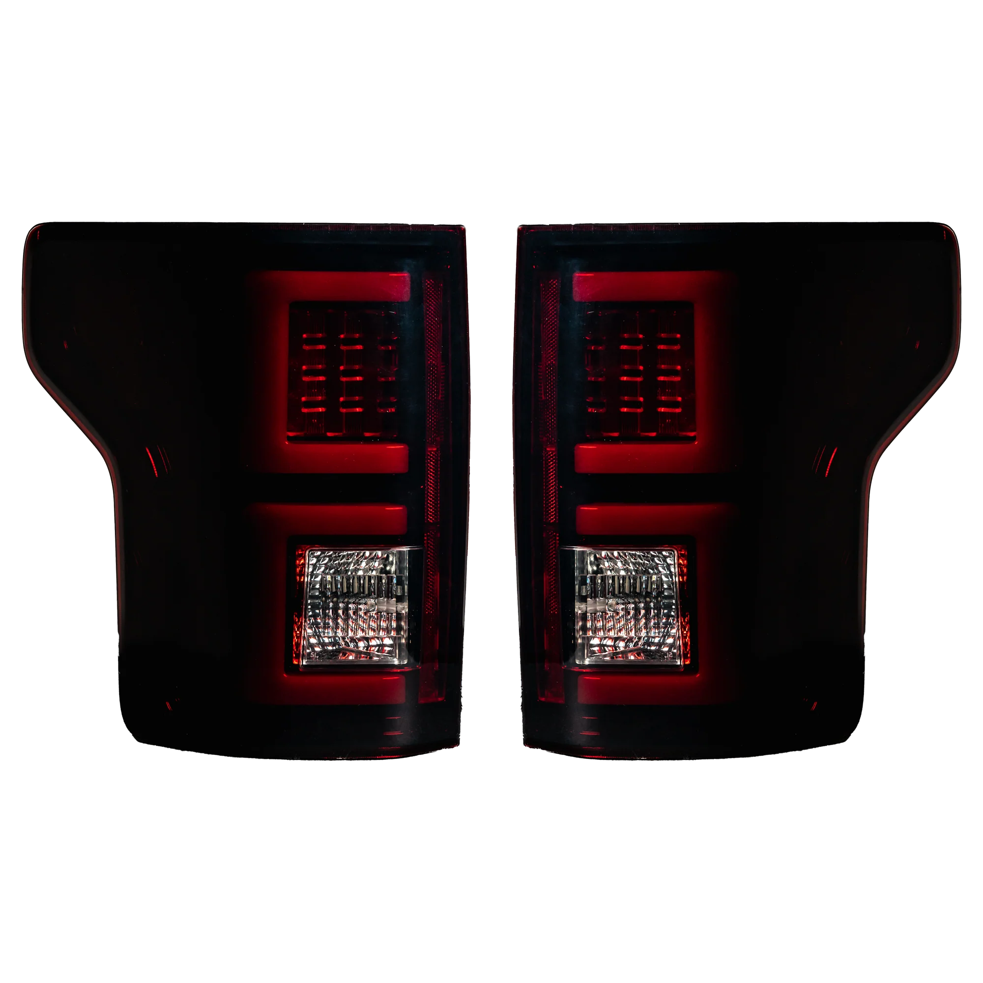 Ford F150 2018-2020 OLED Tail Lights - Dark Red Smoked Lens - High Performance LED Brake Lights for Enhanced Visibility & Style - Perfect for Night Driving & Off-Road Adventures