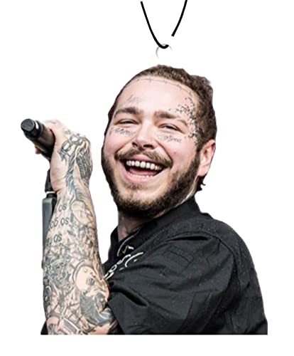 Post Malone Air Freshener Car Hanging Decor - Music Themed Scented Mirror Pendant for Fans, Birthday Gifts & Home Supplies (1PC, Candy Scent #5) | Perfect for Cars, Bedrooms & Gifts for Music Lovers