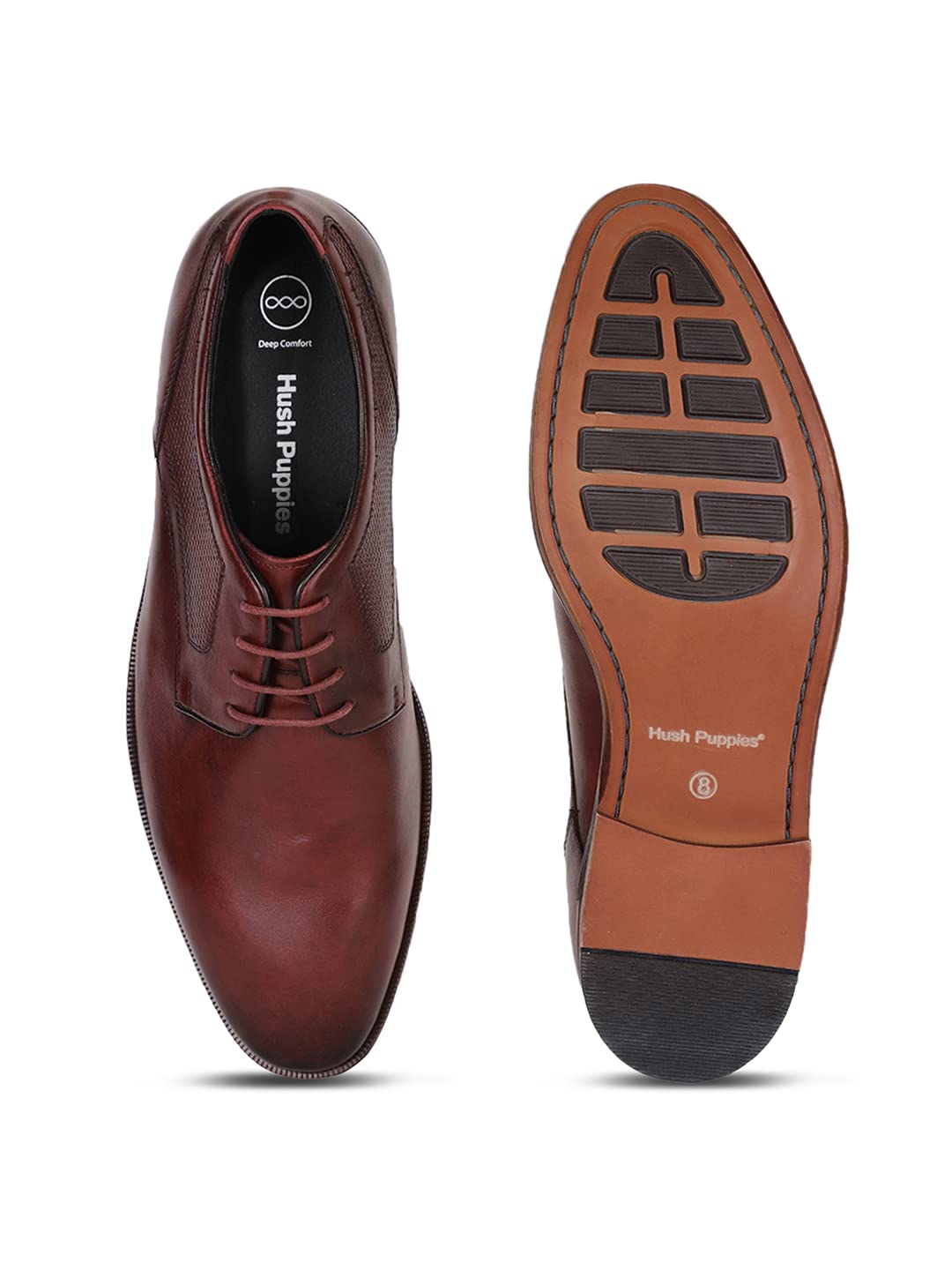 Hush Puppies Men's Charles 1 Formal Dress Shoes - Classic Oxford Style for Business, Office & Wedding Occasions