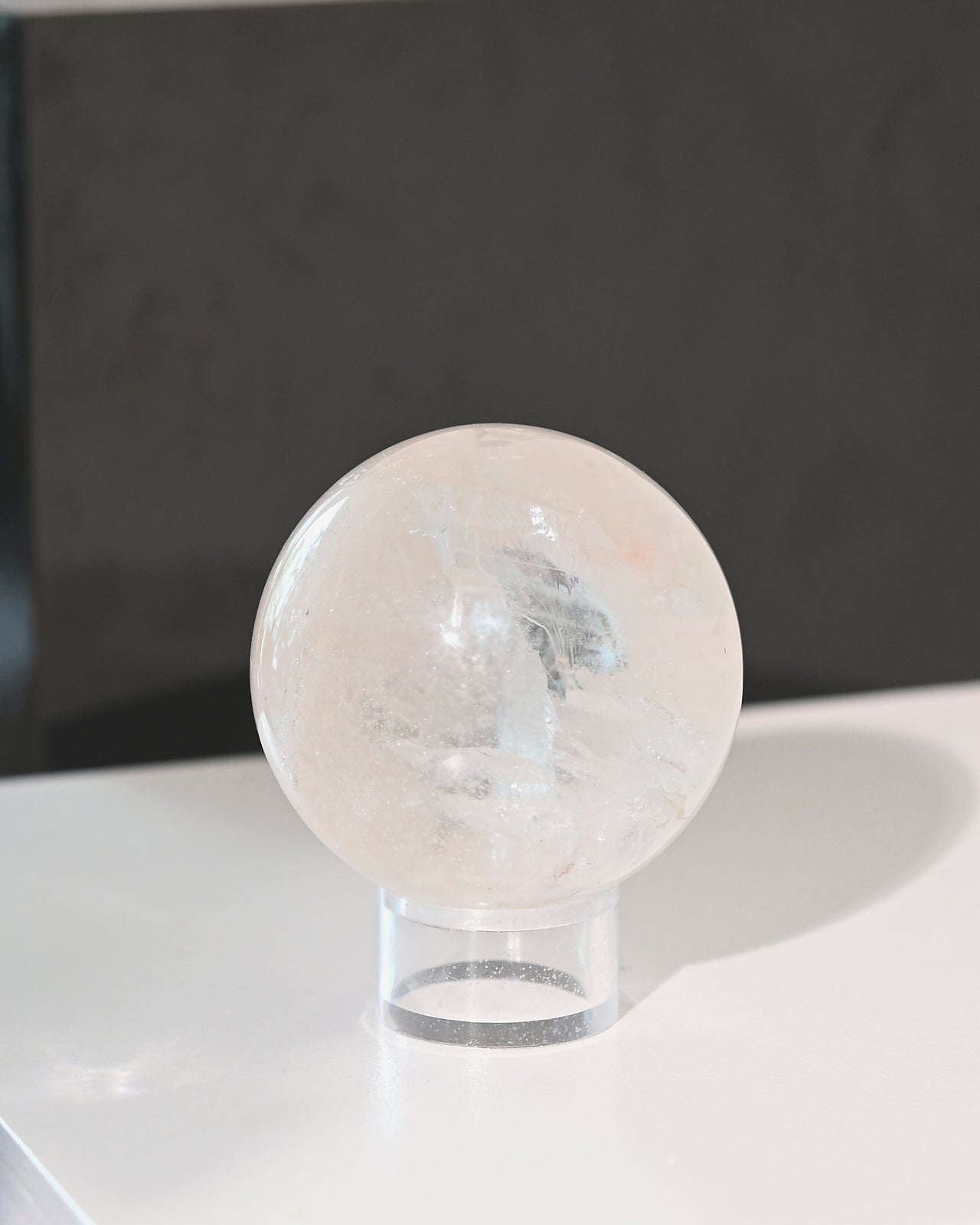 1.7lbs Clear Quartz Crystal Sphere - Natural Healing Stone for Meditation, Reiki, and Home Decor | Perfect for Spiritual Gifts, Yoga Spaces & Energy Work