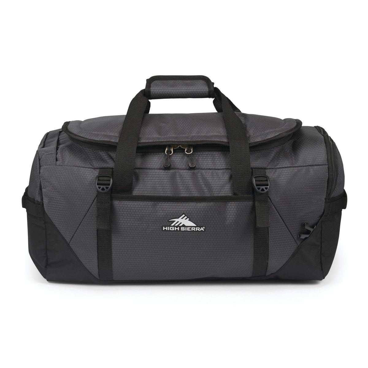 High Sierra Fairlead Collection Convertible Duffle Bag - Water-Resistant Travel Duffel with Detachable Shoulder Straps for Gym, Weekend Trips & Outdoor Adventures