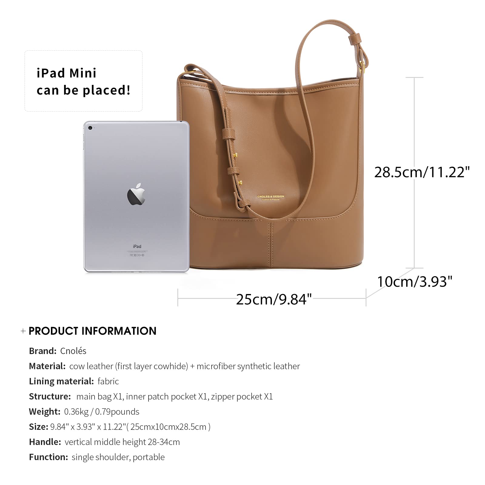 Genuine Leather Tote Bag for Women - Stylish Hobo Shoulder Satchel & Crossbody Purse - Perfect for Work, Travel & Everyday Use