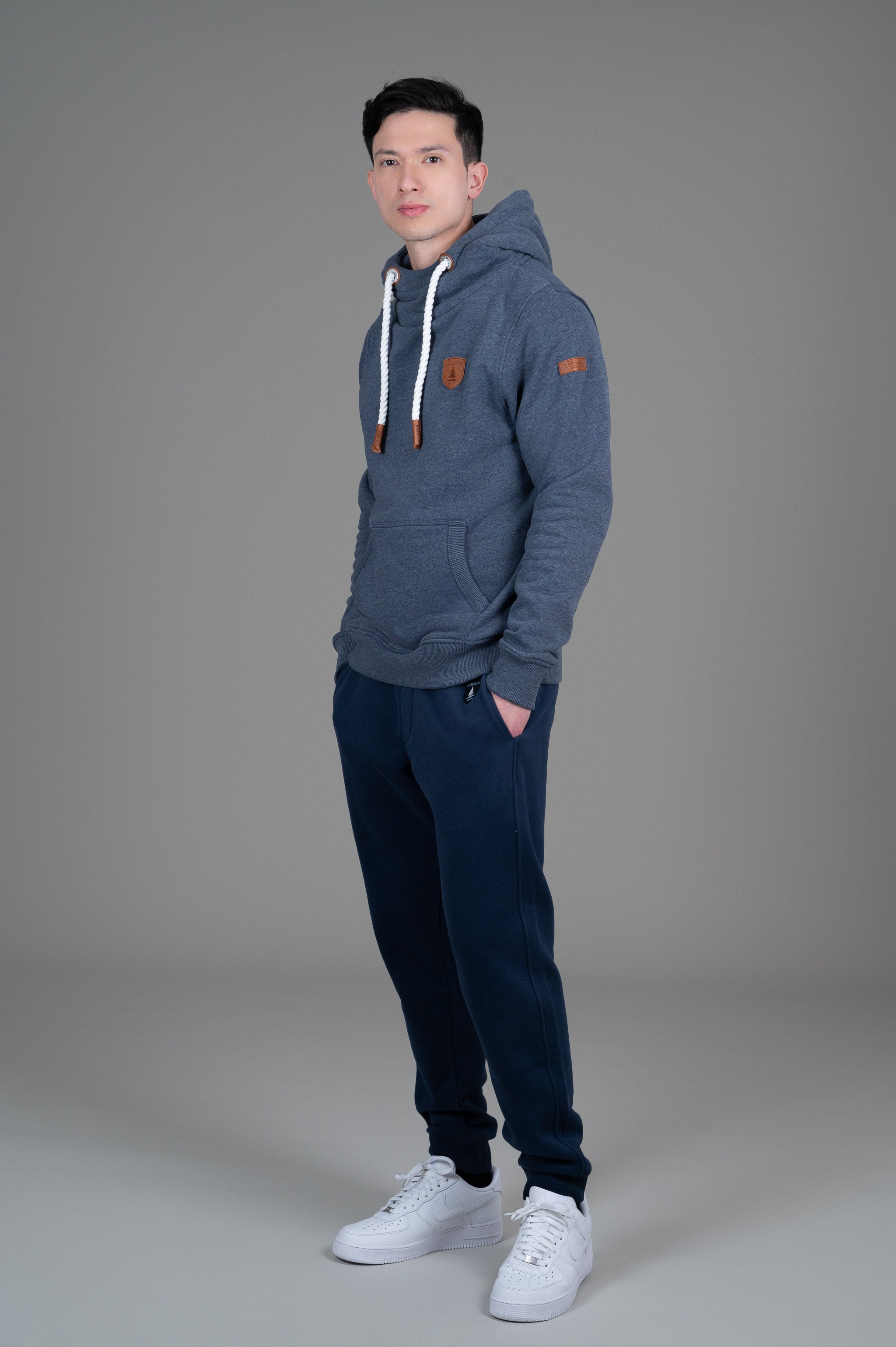 Premium Cascade Navy Hoodie for Men & Women - Soft Fleece Pullover with Kangaroo Pocket - Perfect for Outdoor Activities, Casual Wear & Gym Workouts
