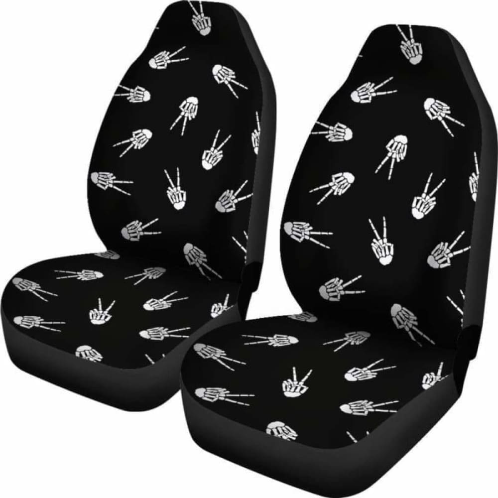 Spooky Bone Hand Halloween Car Seat Covers - Gothic Horror Decor for Vehicles - Perfect for Halloween Parties, Haunted House Events & Themed Car Shows