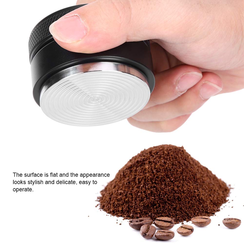 Stainless Steel Height Adjustable Coffee Distributor - 58mm Non-Slip Base for Espresso Tamping | Perfect for Home Baristas, Coffee Shops & Office Use | Essential Espresso Accessory for Professional Coffee Making