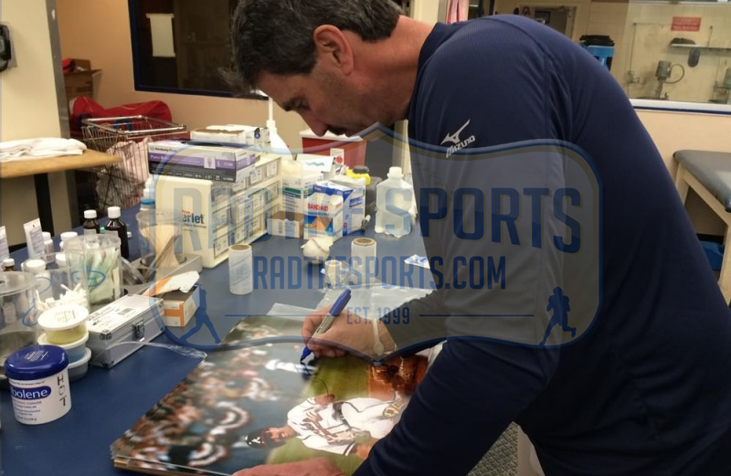 Sid Bream Autographed Atlanta Braves 16x20 MLB Photo - Iconic Slide from 10/14/92 Game with Bible Verse Inscription - Perfect for Sports Memorabilia Collectors and Braves Fans Display