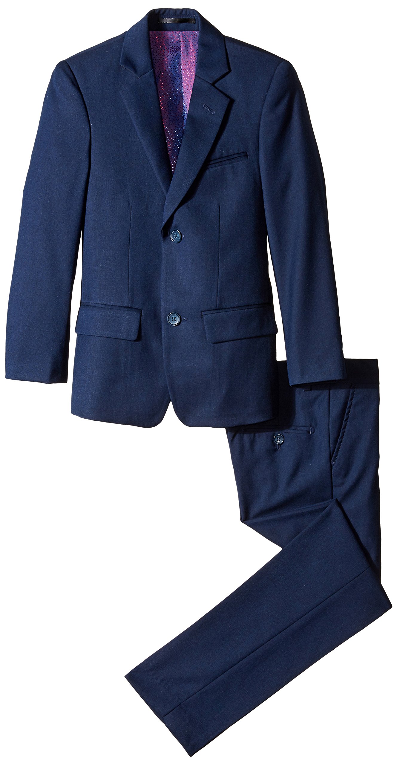 Isaac Mizrahi Boys' Slim Fit 2-Piece Linen Cotton Suit - Lightweight & Breathable for Summer Weddings, Parties & Formal Events