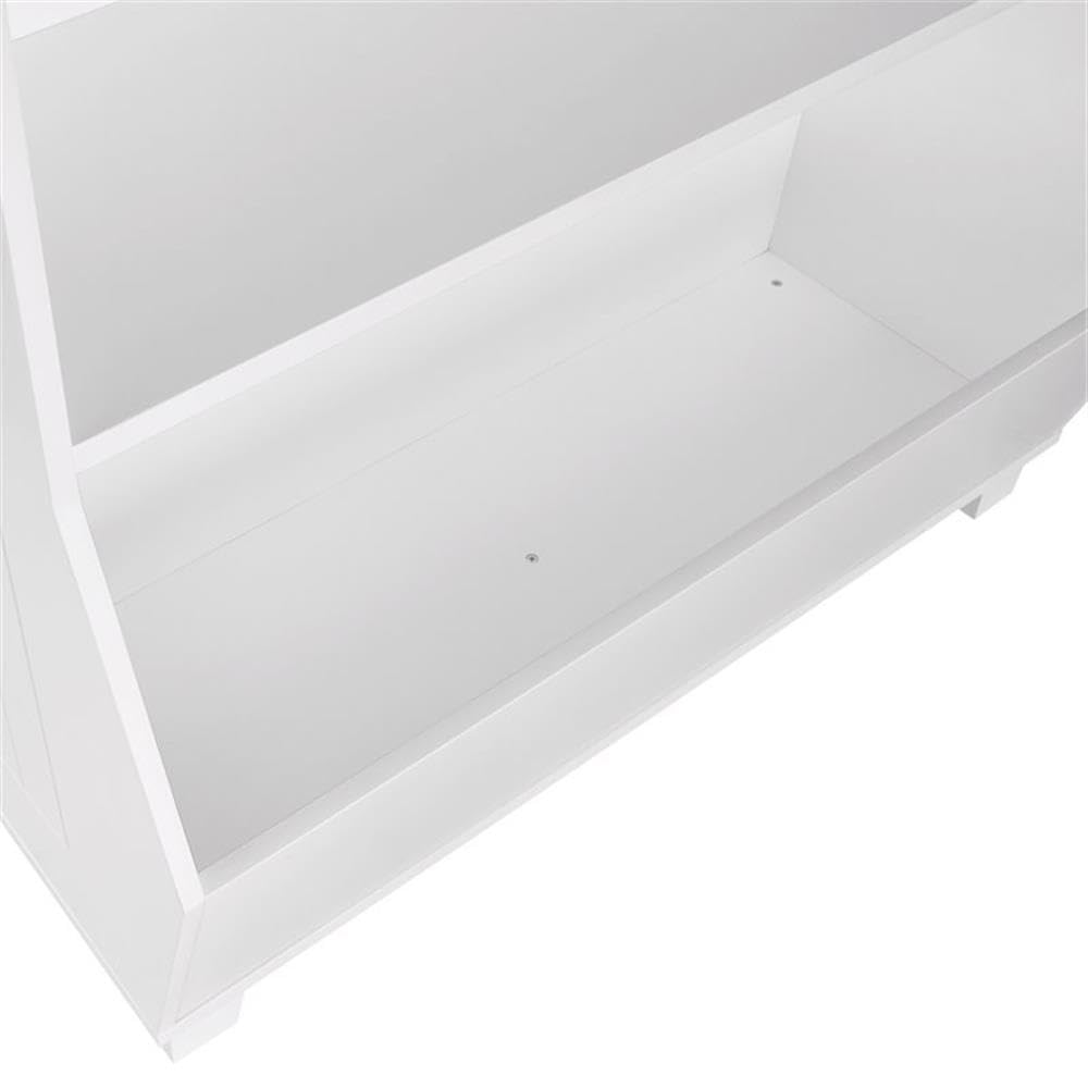 RiverRidge White Kids Bookshelf with Storage Bins - Toy Organizer & Book Shelf with 2 Open Shelves and Spacious Veggie Bin - Perfect for Nursery, Playroom, and Classroom Storage of Books, Toys, Games, and Puzzles