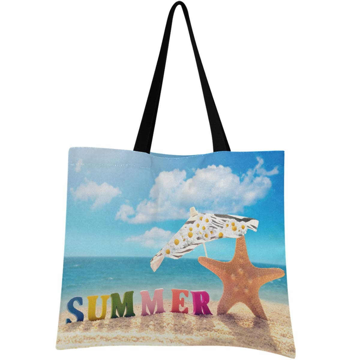 Visesunny Large Water Resistant Floral Tote Bag with Inner Pocket - Stylish Shoulder Bag for Women, Perfect for Beach, Gym, Travel & Daily Use