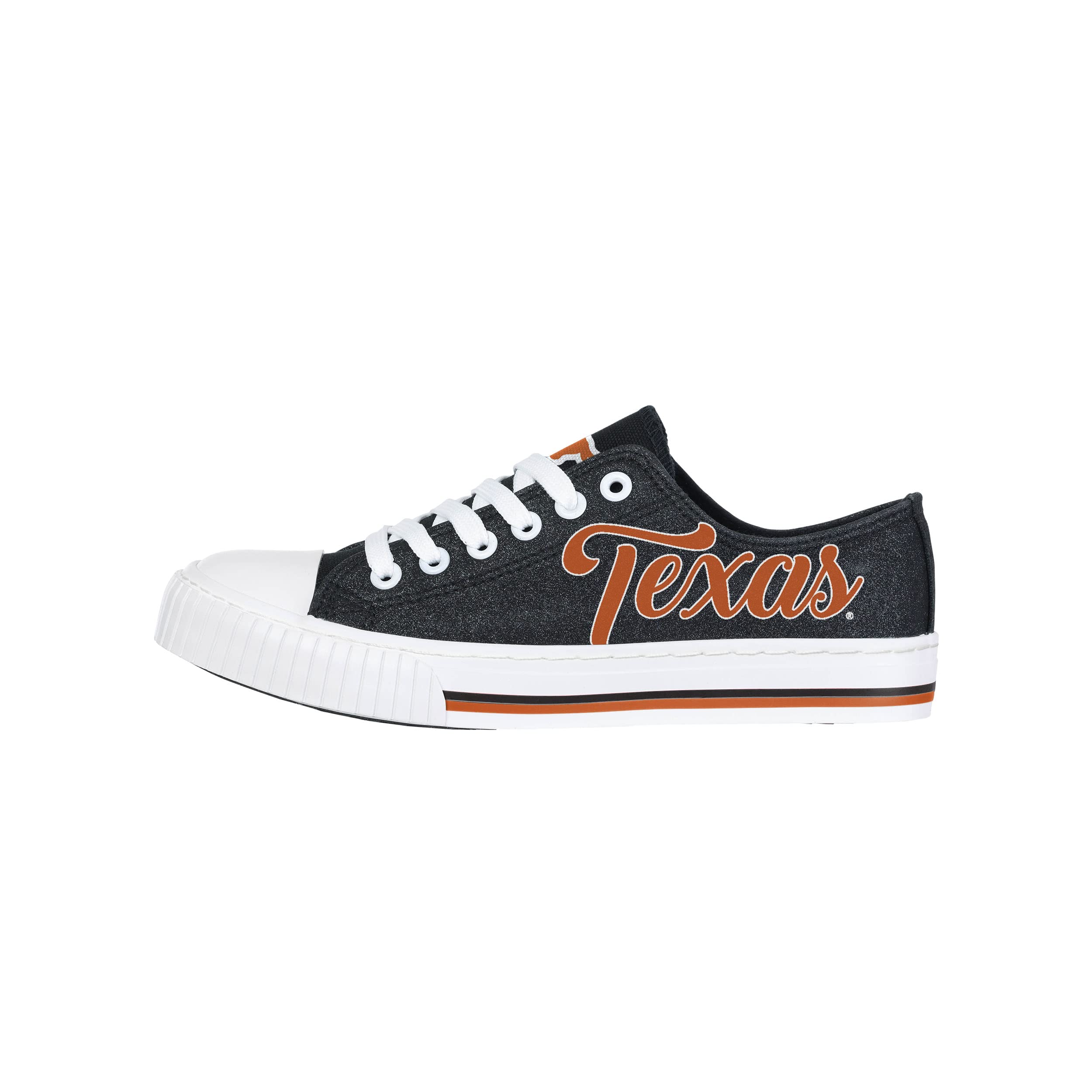 FOCO Women's NCAA College Team Logo Low Top Canvas Sneakers - Comfortable Casual Shoes for School, Sports & Everyday Wear