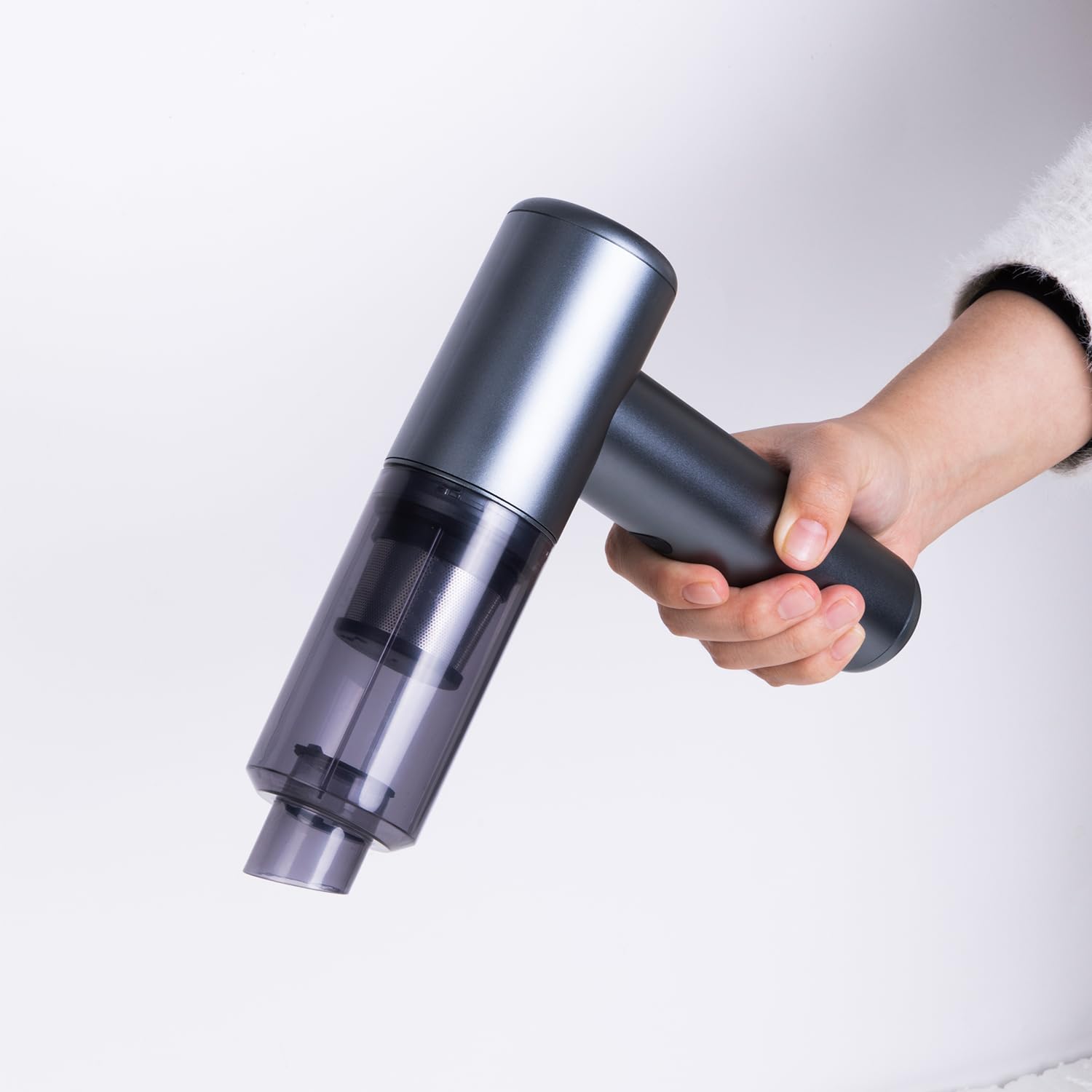 Powerful 20000PA Cordless Car Vacuum Cleaner - Rechargeable Handheld Vacuum with Brushless Motor, 4-in-1 Air Duster for Pet Hair, Keyboard, Office & Auto Detailing | Portable Dust Buster for Home & Car Cleaning (Grey)