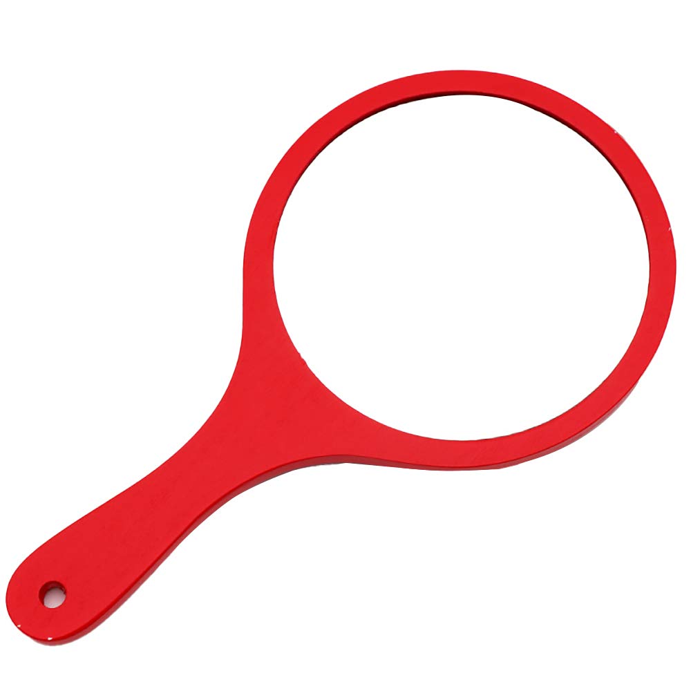 Wooden Hand Mirror with Natural Wood Handle for Makeup & Travel