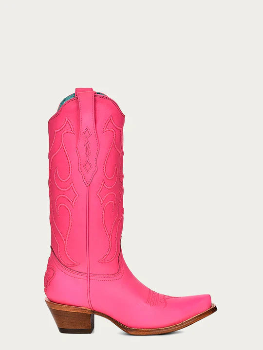 Z5138 Women's Embroidered Fuchsia Snip Toe Cowboy Boots - Western Fashion for Country Rides, Concerts & Festivals