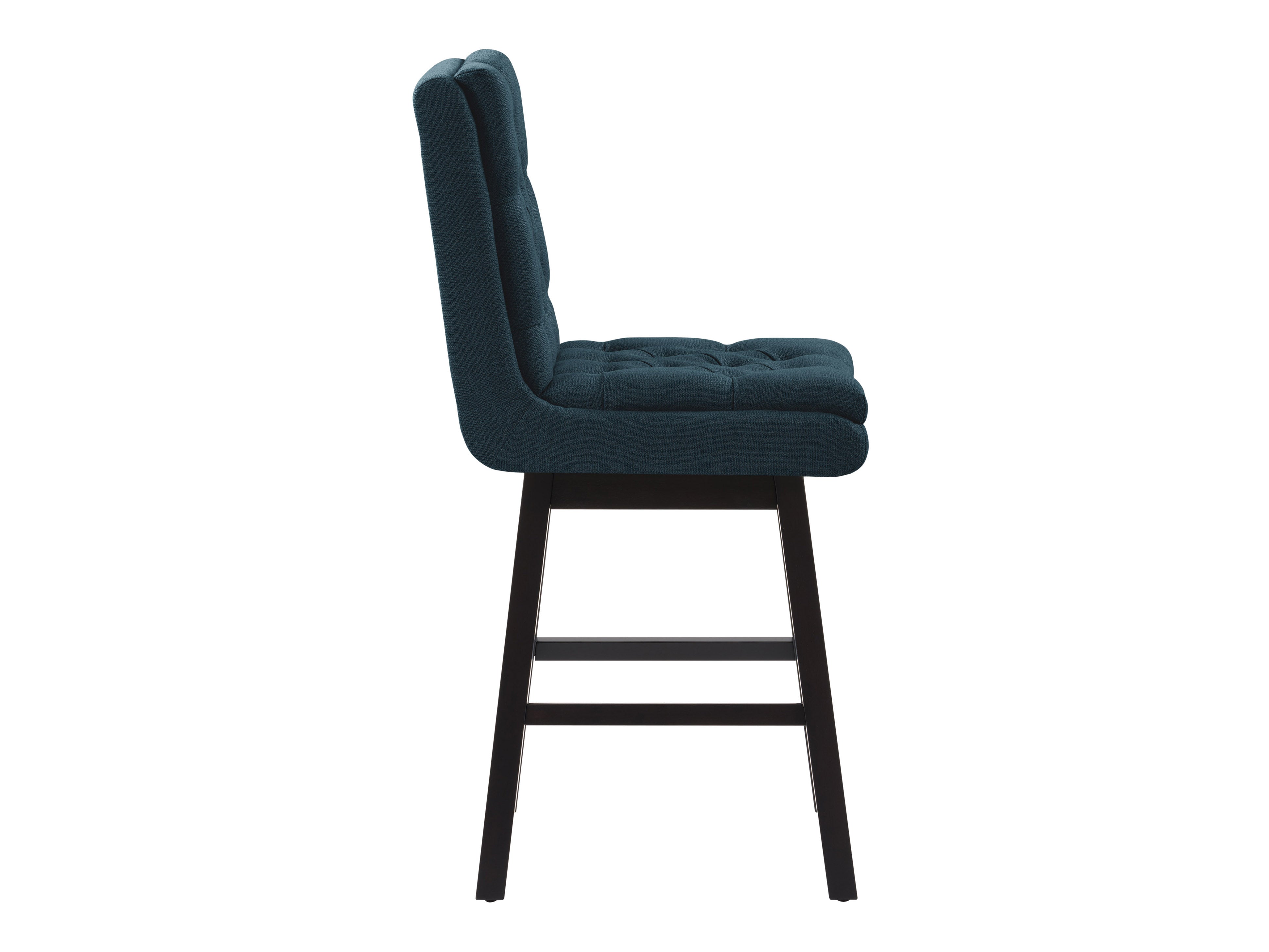 Blue Button Tufted Bar Stools - Upholstered Counter Height Stools with Nailhead Trim, Set of 2 - Perfect for Kitchen Island, Breakfast Bar & Home Decor