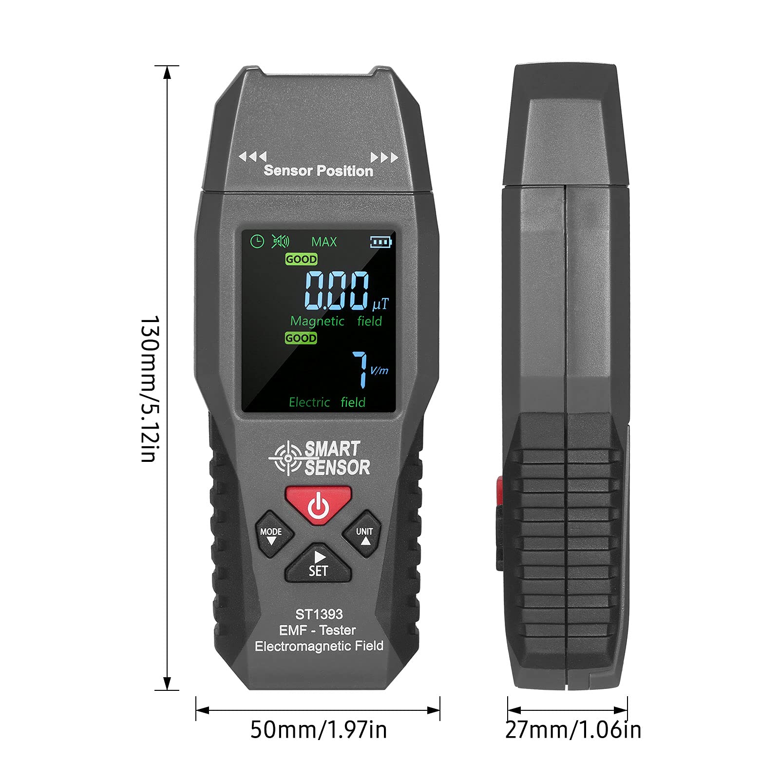 Smart Handheld EMF Meter - Mini Digital LCD Electromagnetic Field Radiation Detector Tester for Home, Office & Ghost Hunting | Portable EMF Reader for Electrical Safety Testing