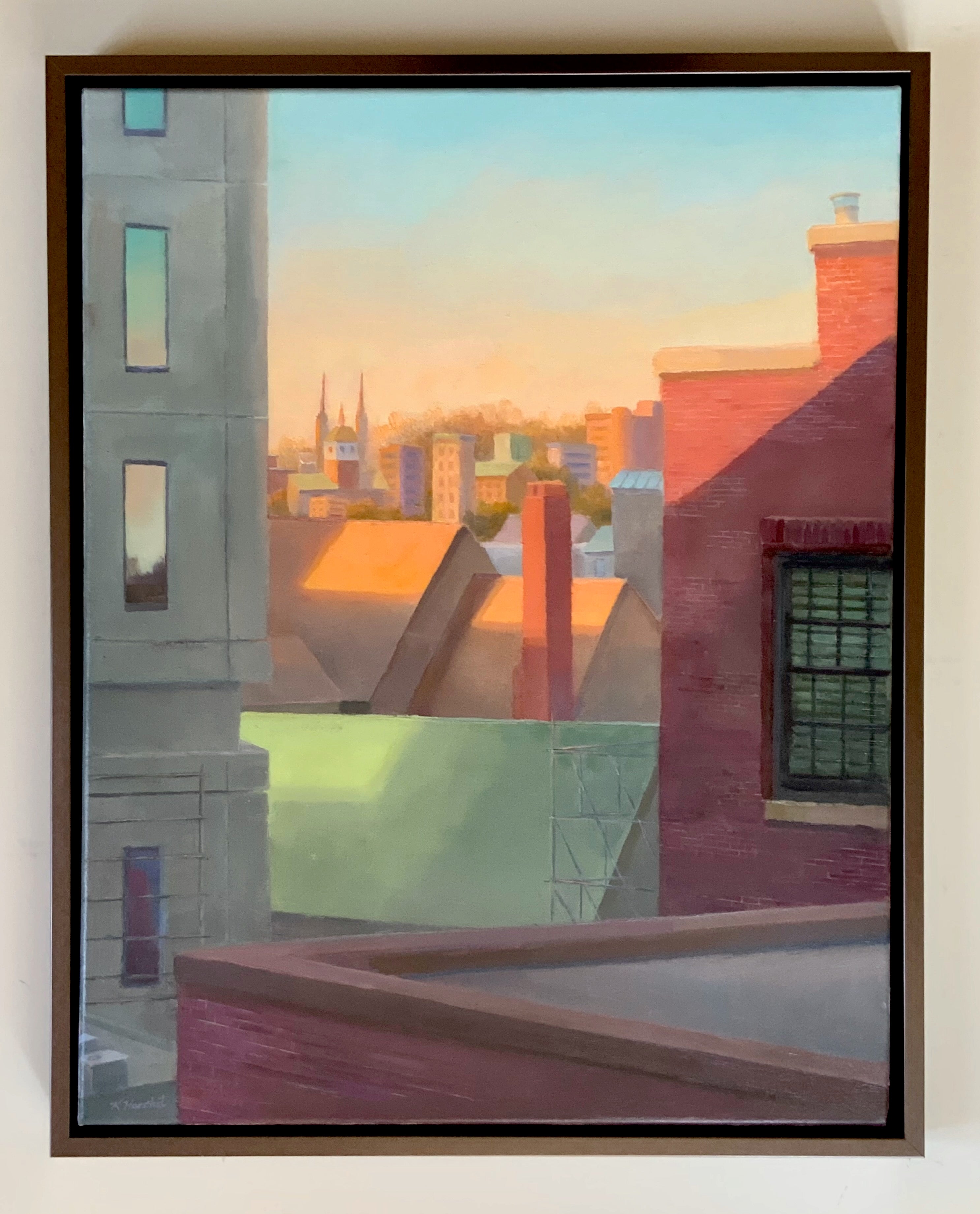 Kimberly Hoechst Back Bay Sunrise Painting - Coastal Artwork for Home & Office Decor | Perfect for Living Rooms, Bedrooms, and Beach Houses