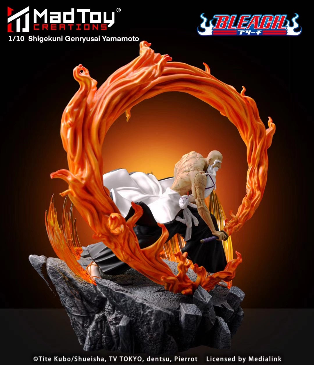 Medialink x MadToy Creations Licensed Yamamoto Genryuusai Shigekuni Anime Figure - Collectible Bleach Character Statue for Display & Home Decor | Perfect for Anime Fans & Manga Collectors