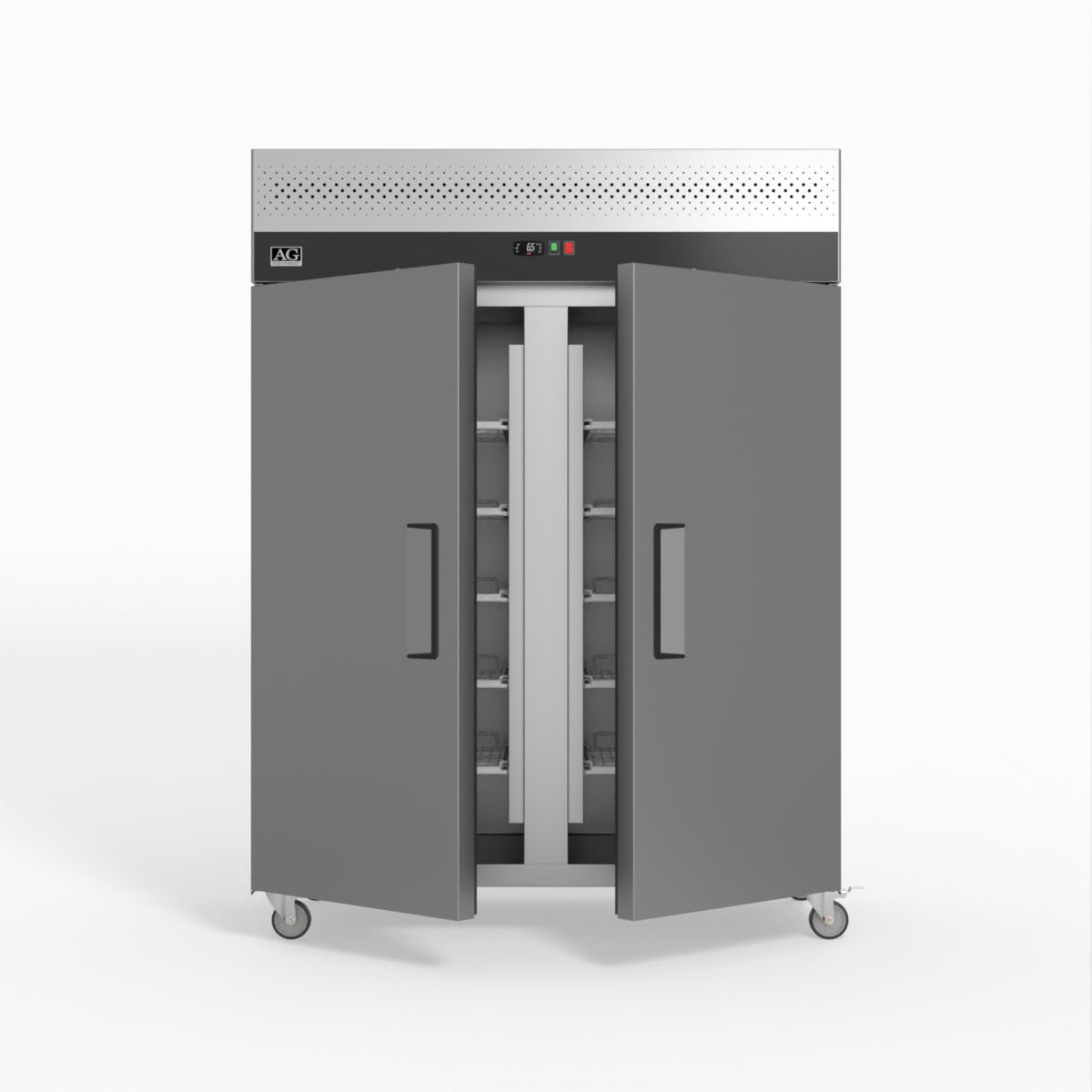 1300L Upright Double Door Stainless Steel Commercial Freezer - Perfect for Restaurants, Grocery Stores & Catering Businesses