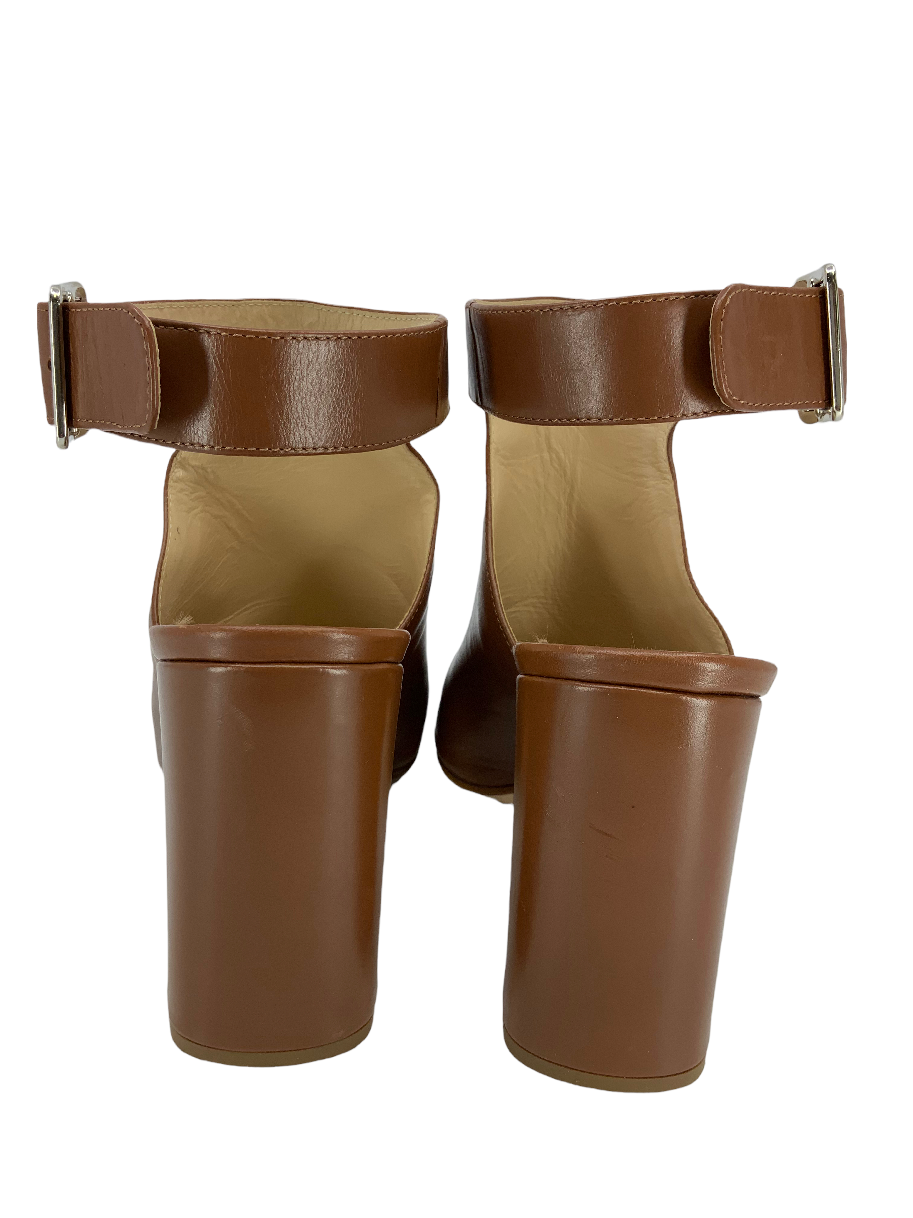 PRADA Leather Open Toe Ankle Wrap Booties Women's Size 9 - Stylish & Comfortable for Party, Wedding & Evening Events