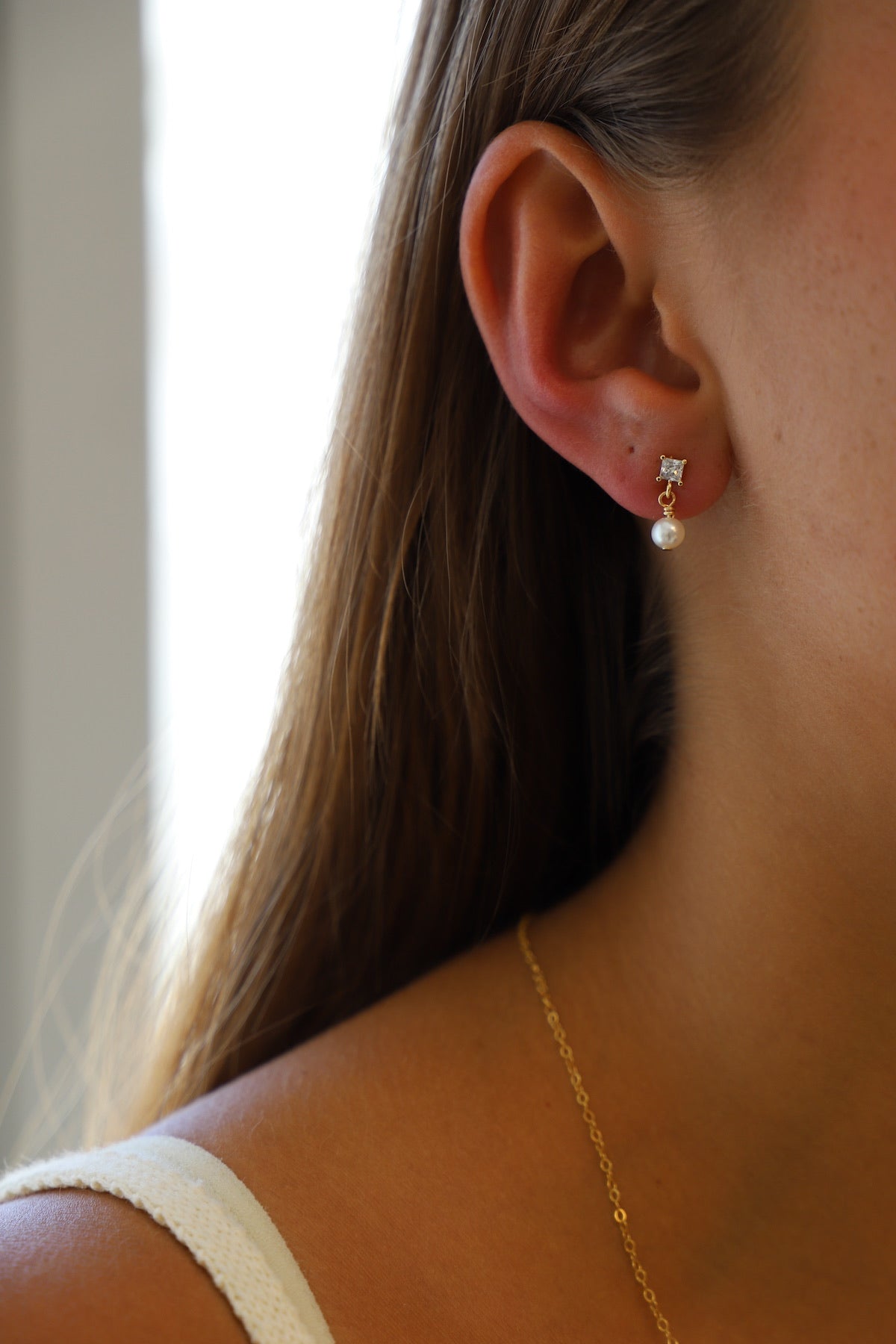 Claire Pearl Stud Earrings - Elegant & Hypoallergenic Jewelry for Women | Perfect for Weddings, Parties & Everyday Wear