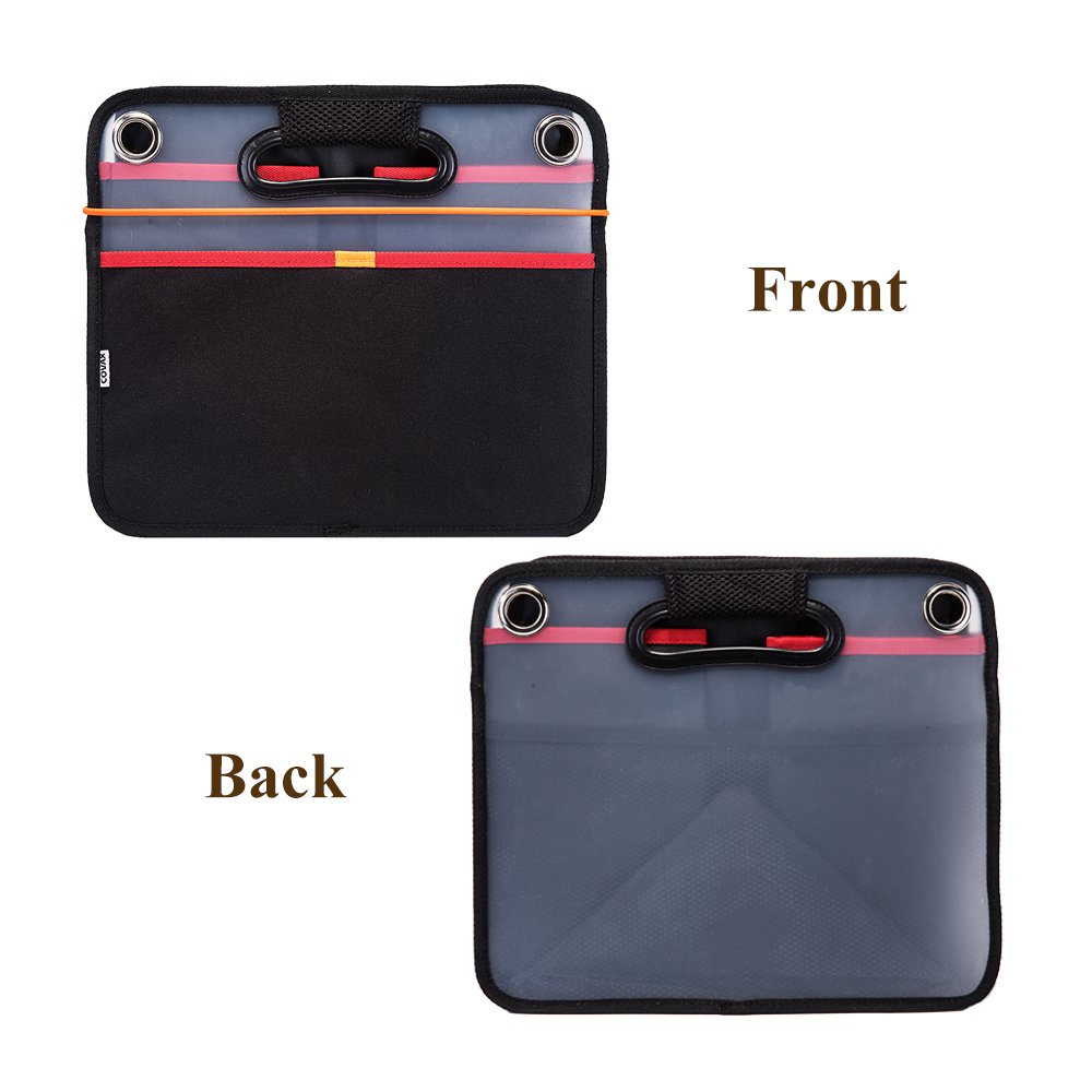Collapsible Car Trunk Organizer with 2 Large Compartments - Portable Auto Storage Container for SUV, Truck, Vehicle - Foldable Grocery Organizer for Home, Office & Travel - Perfect for Road Trips, Shopping & Daily Commute