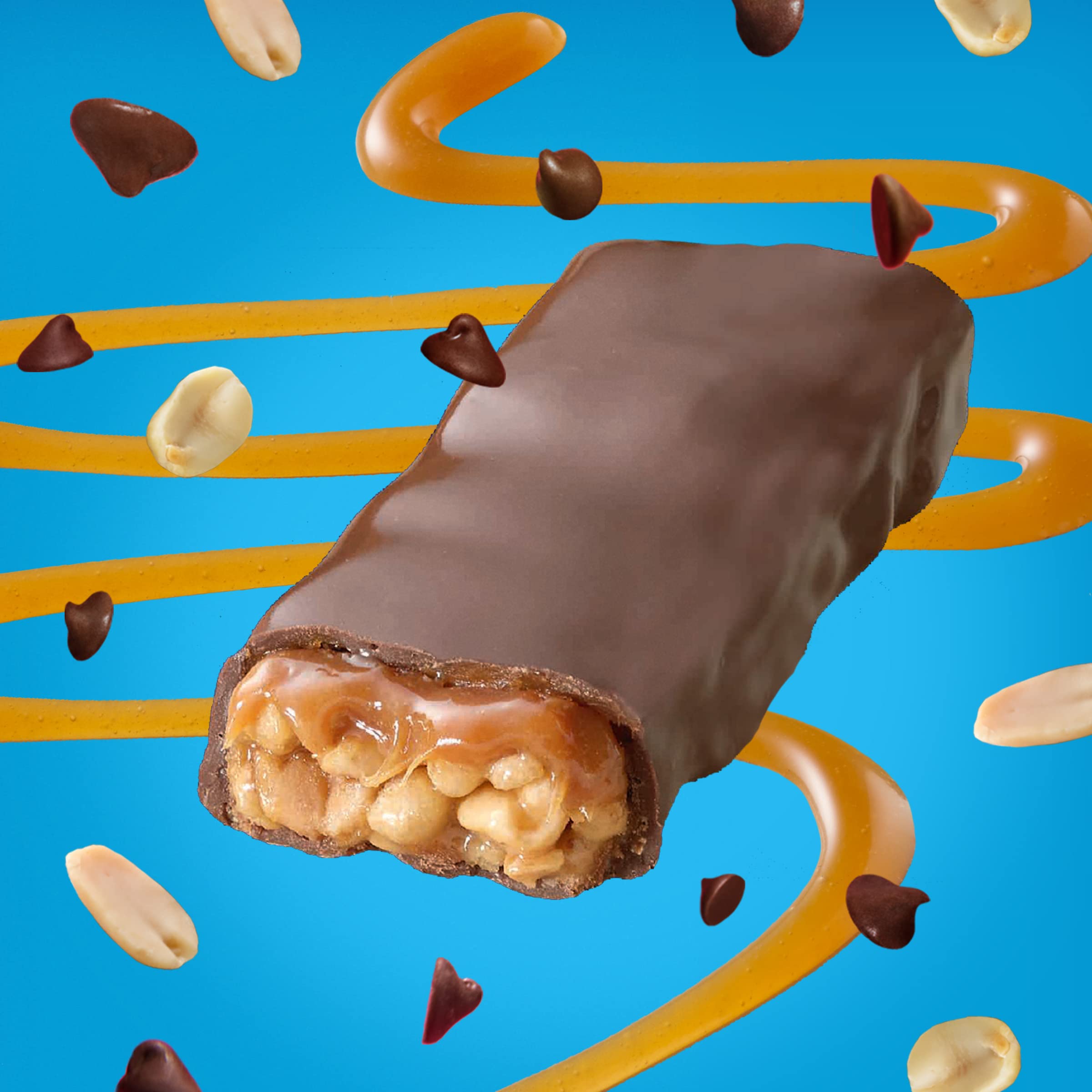 Fiber One Chewy Protein Bars, Caramel Nut Flavor - High Protein Snack Bars (1.17 oz, 5 Count) - Perfect for Workout Recovery, Office Snacks & Healthy On-the-Go Nutrition