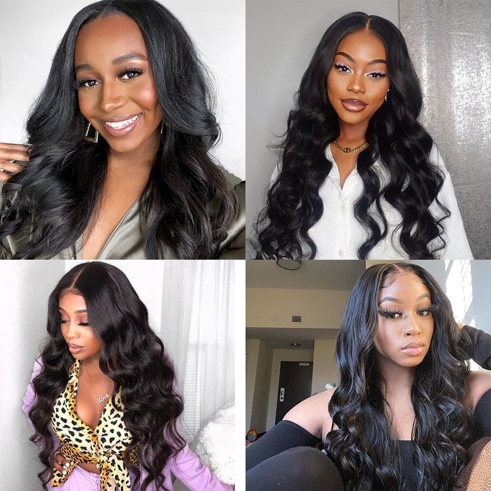 12 Inch Brazilian Body Wave Lace Closure - 2x6 Free Part Unprocessed Virgin Human Hair - Natural Black Color for Sew-In Weave & Protective Hairstyles