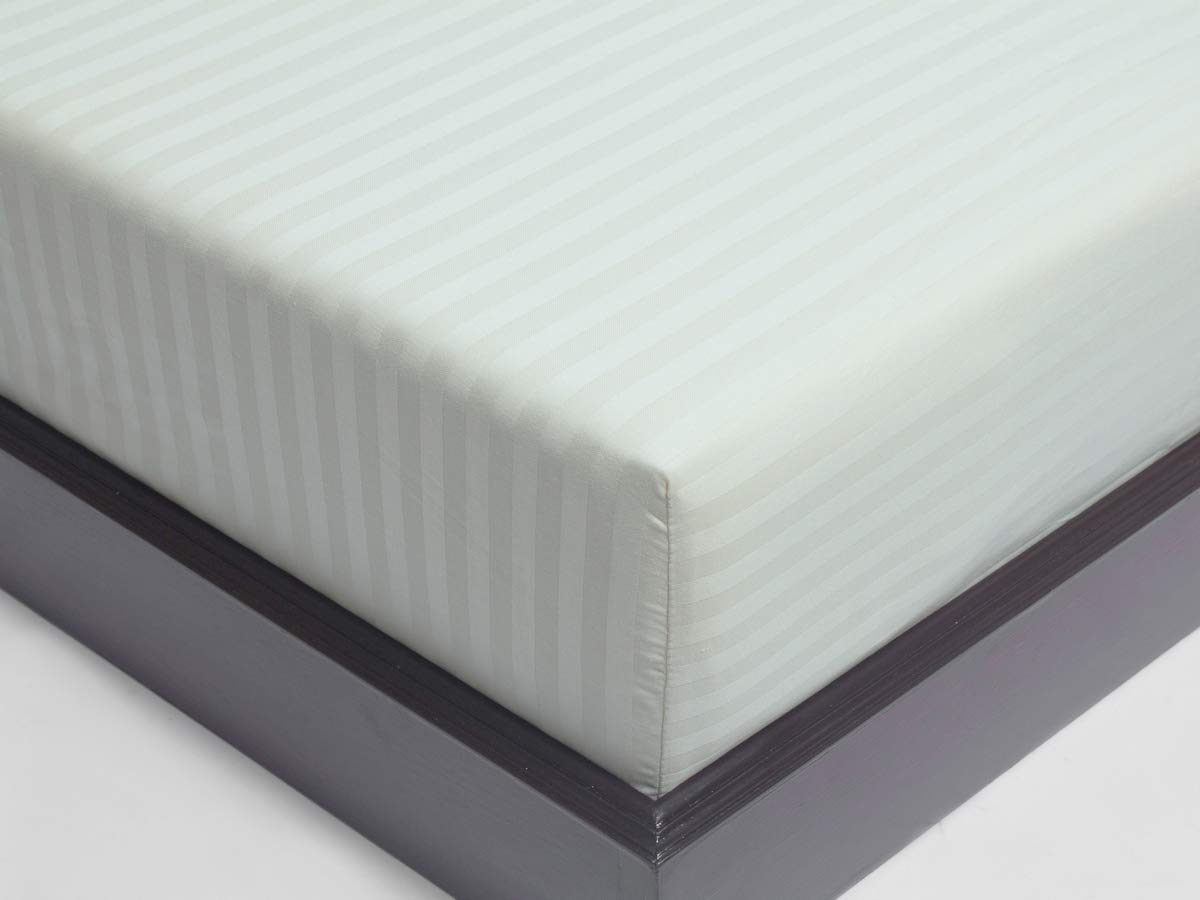 Premium 600-Thread-Count Egyptian Cotton Fitted Sheet - King Size for Luxury Bedding