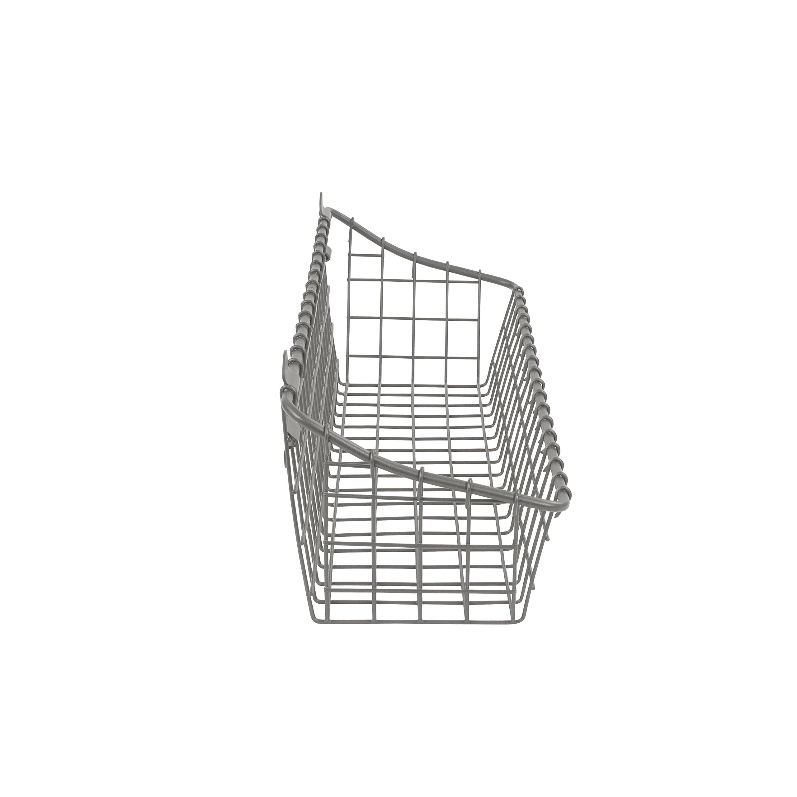 Vintage Wall Mount Basket - Industrial Gray for Home & Office Storage