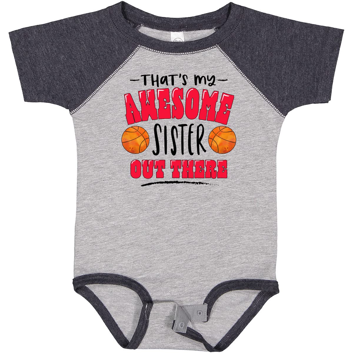 Inktastic Awesome Sister Basketball Baby Bodysuit - Perfect for Sports Fans & Family Gifts