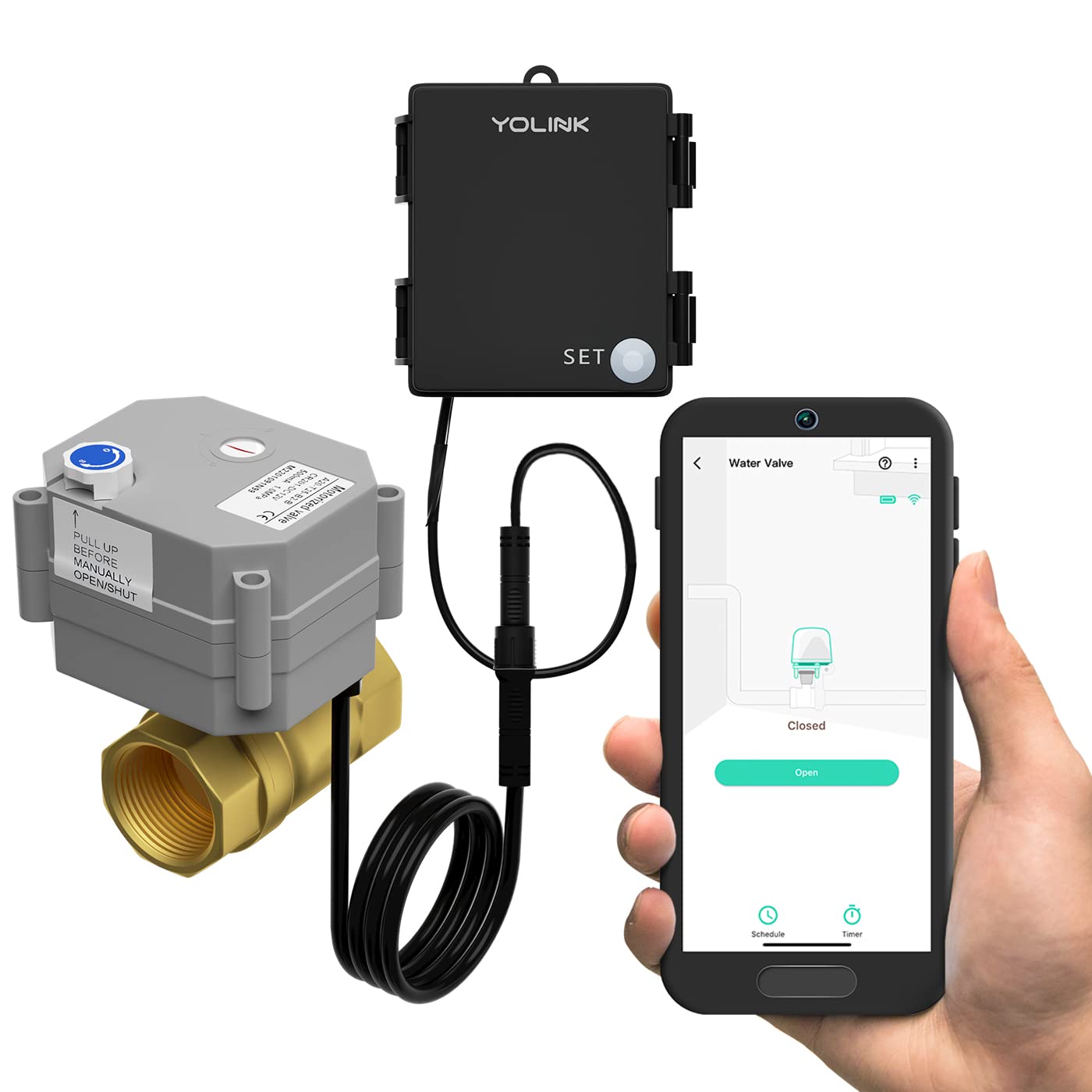 YoLink Wireless Smart Valve Control Kit - 1-1/4