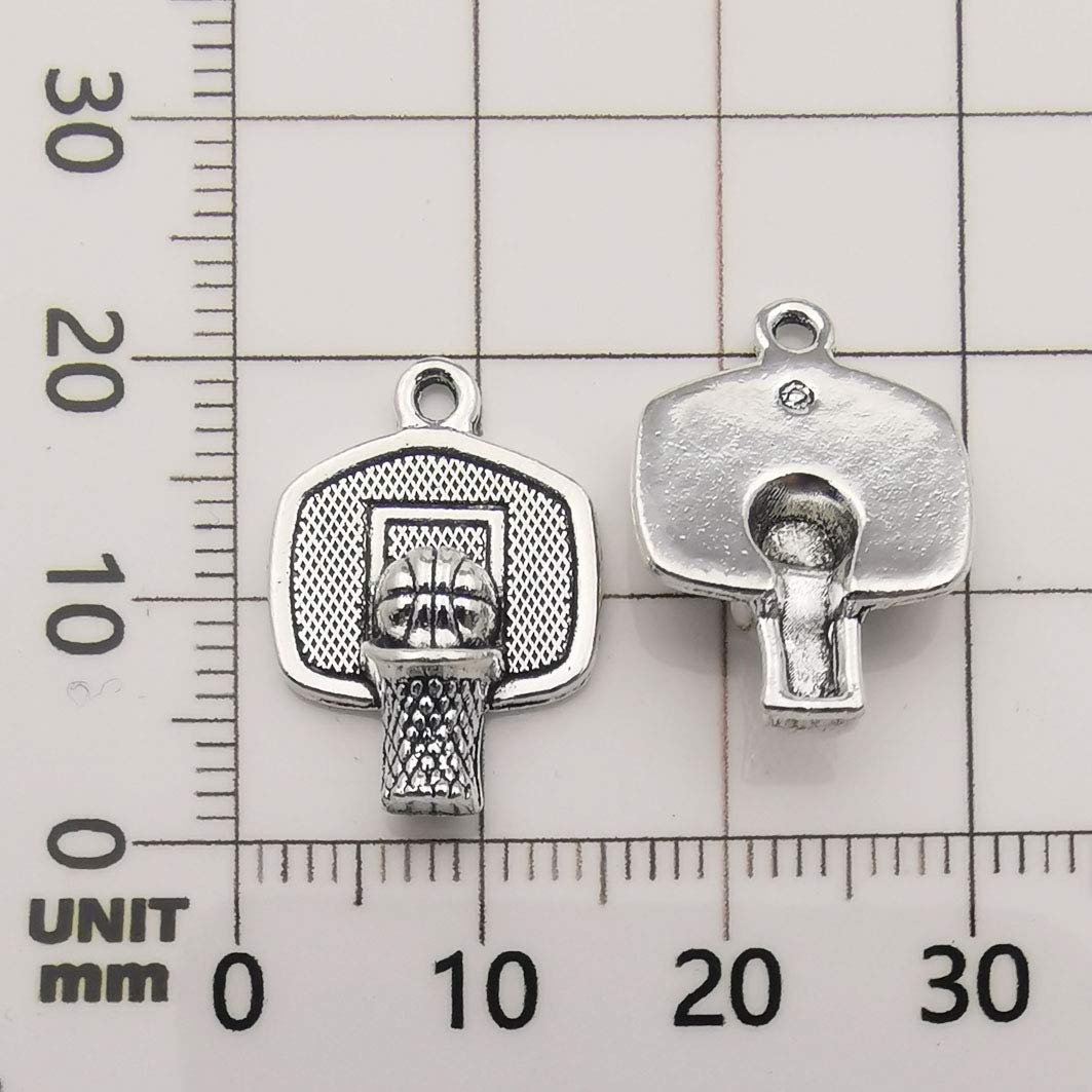 70PCS Basketball Charms for Jewelry Making - Sport Pendants for Necklace & Bracelet DIY - Perfect for Basketball Fans & Crafters