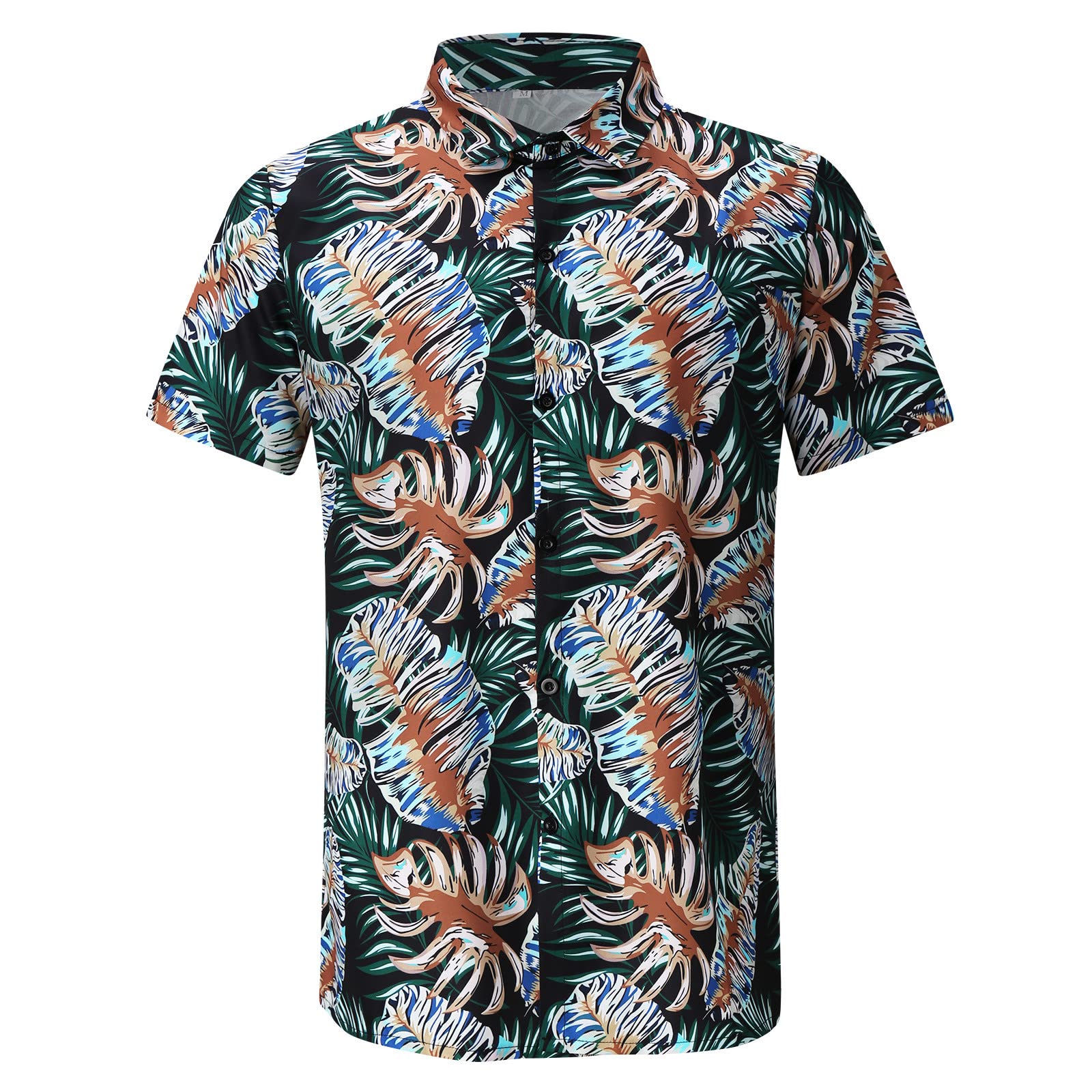 Men's Short Sleeve Button Down Shirt - Breathable Cotton Linen Blend Casual Summer Shirt for Beach, Vacation & Outdoor Activities | Relaxed Fit Comfortable Dress Shirt