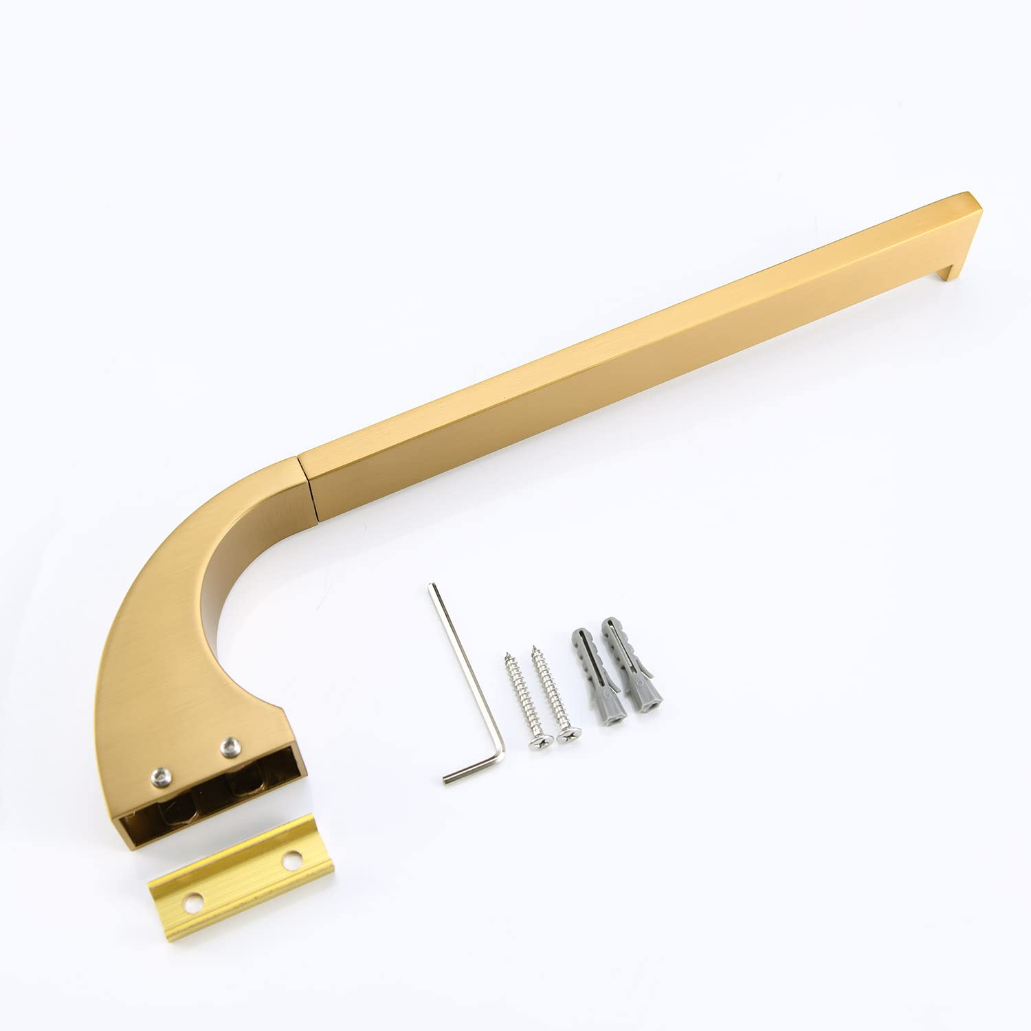 Premium Heavy-Duty Gold Bathroom Hardware Set - Hand Towel Holder & Towel Ring Rack with Brass & Crystal Inlay - Wall Mounted Bathroom Accessories for Luxury Homes & Hotels (Brushed Gold Finish) - Perfect for Spa, Master Bath & Guest Bathroom Decor