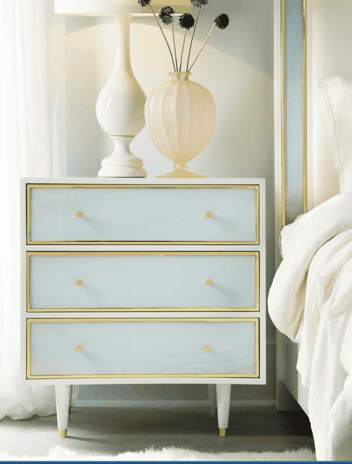 Seaglass Bedside Chest - Stylish Nightstand with Drawers for Bedroom, Living Room & Office - Perfect for Storage & Decor